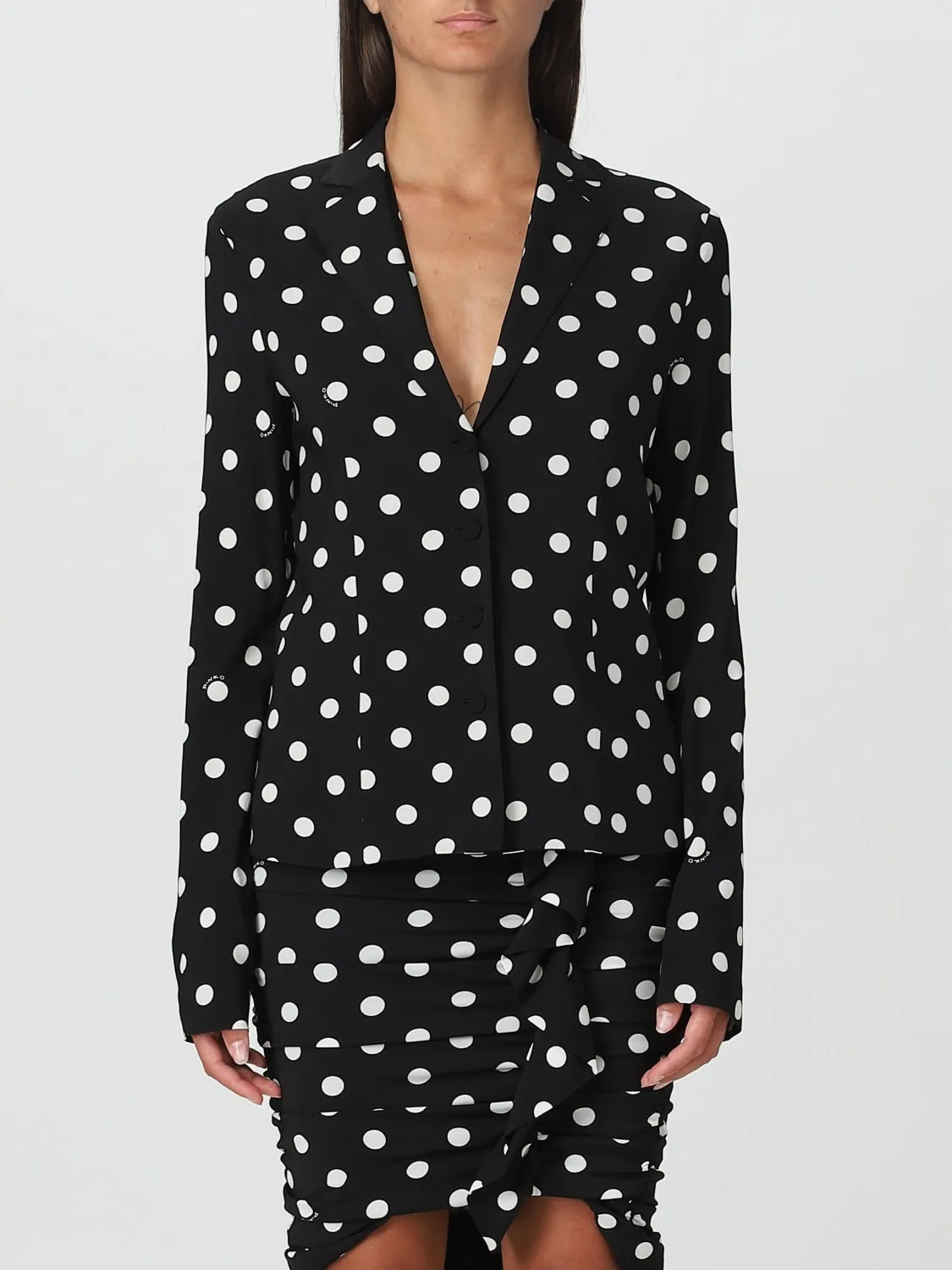 Blazer Pinko in misto viscosa con motivo a pois