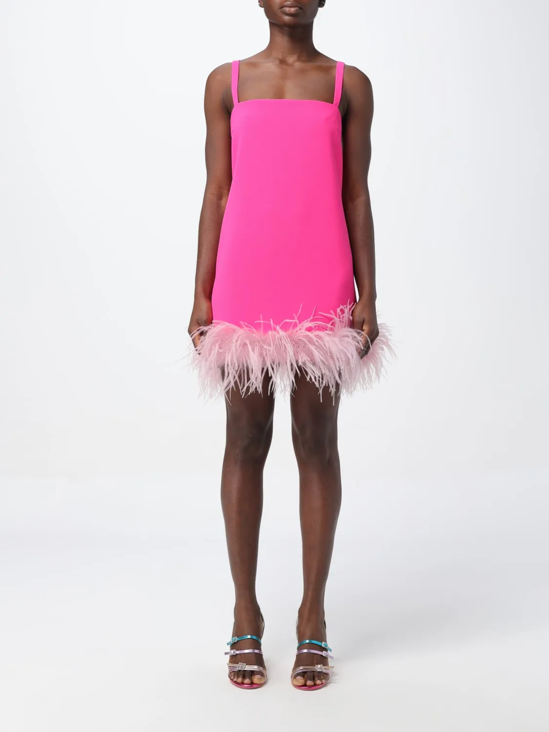Abito mini Pinko con piume
