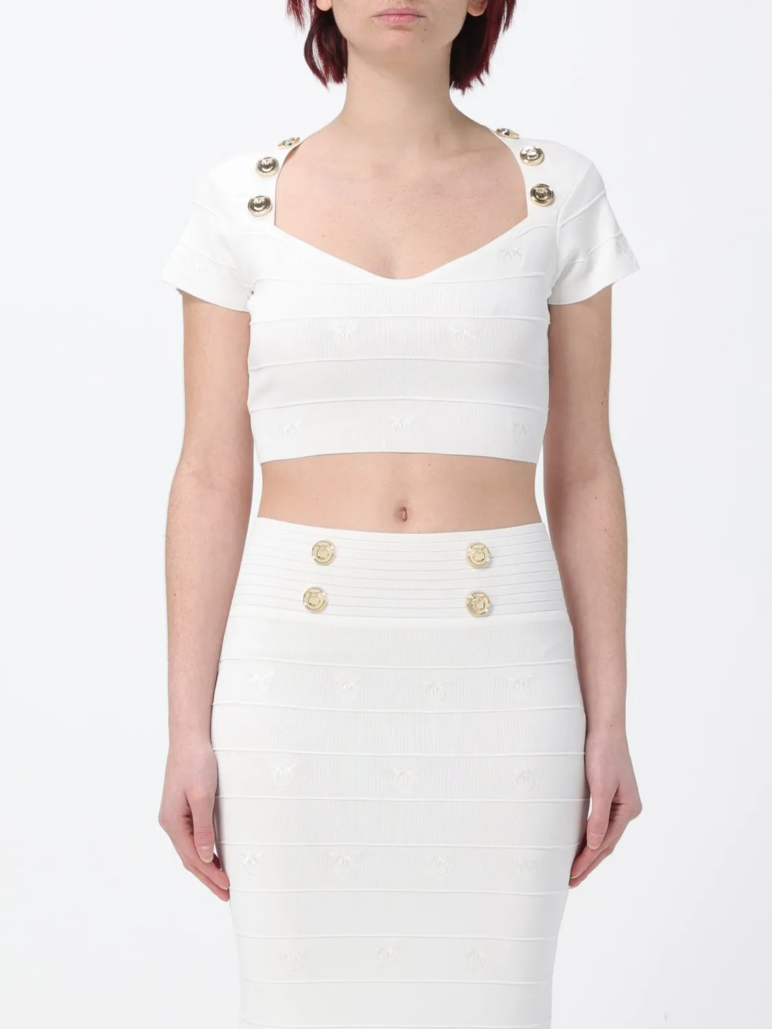 Top crop Pinko con bottoni