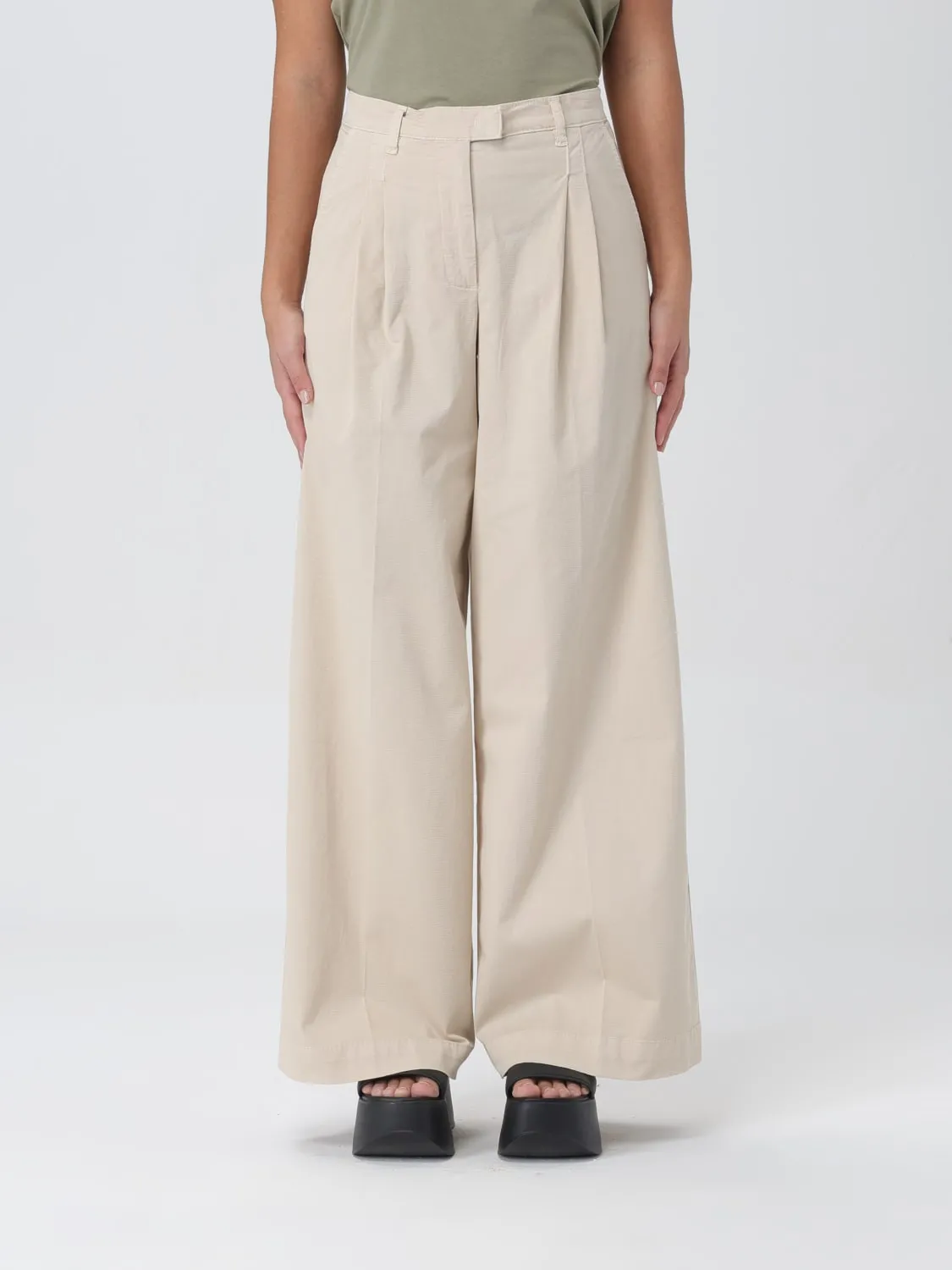 Pantalone in tessuto cavallery di cotone stretch Pinko