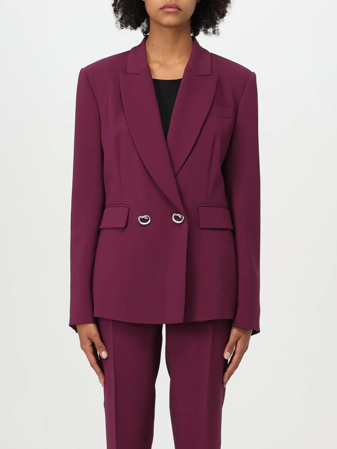 Blazer a doppiopetto in cady tecnico Pinko
