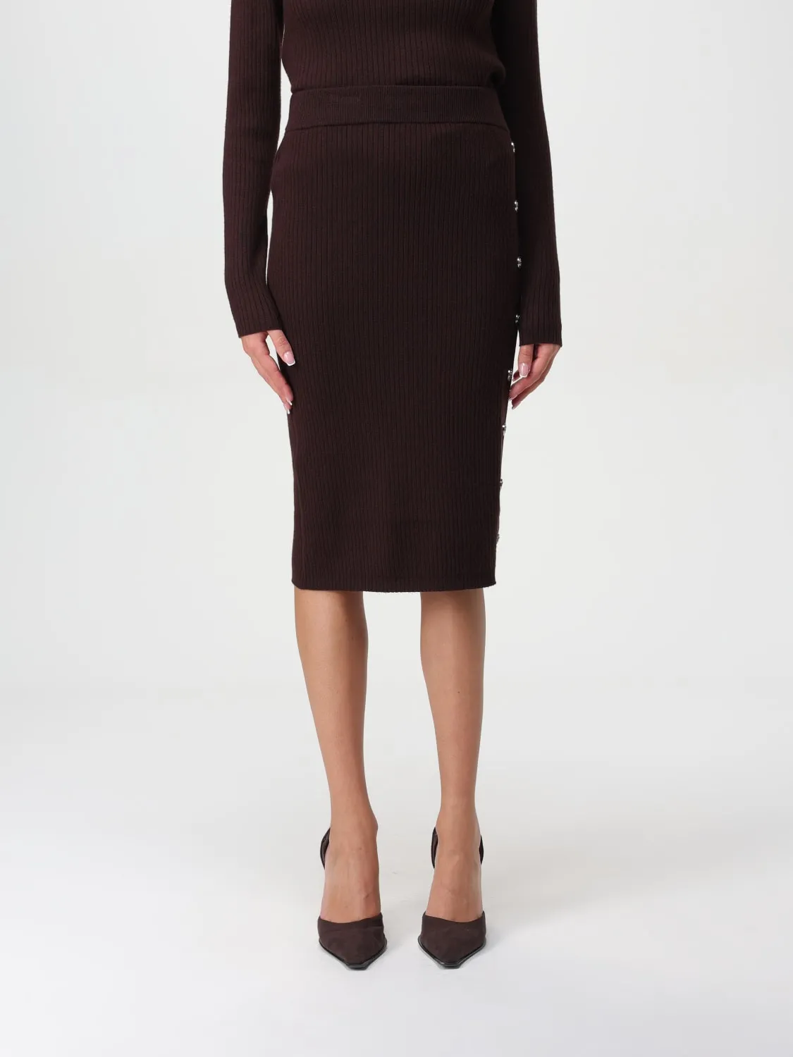 Gonna Pinko in lana a coste stretch