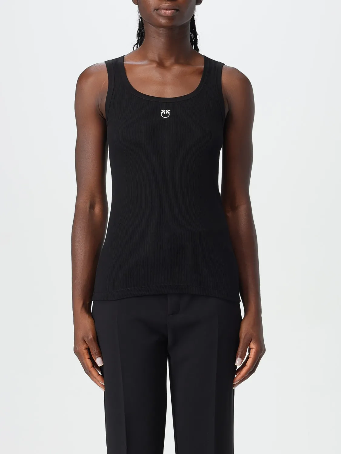 Canotta Pinko in jersey di cotone a costine