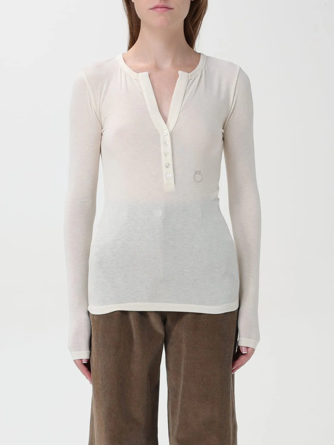 T-shirt Mulinello Pinko in viscosa stretch