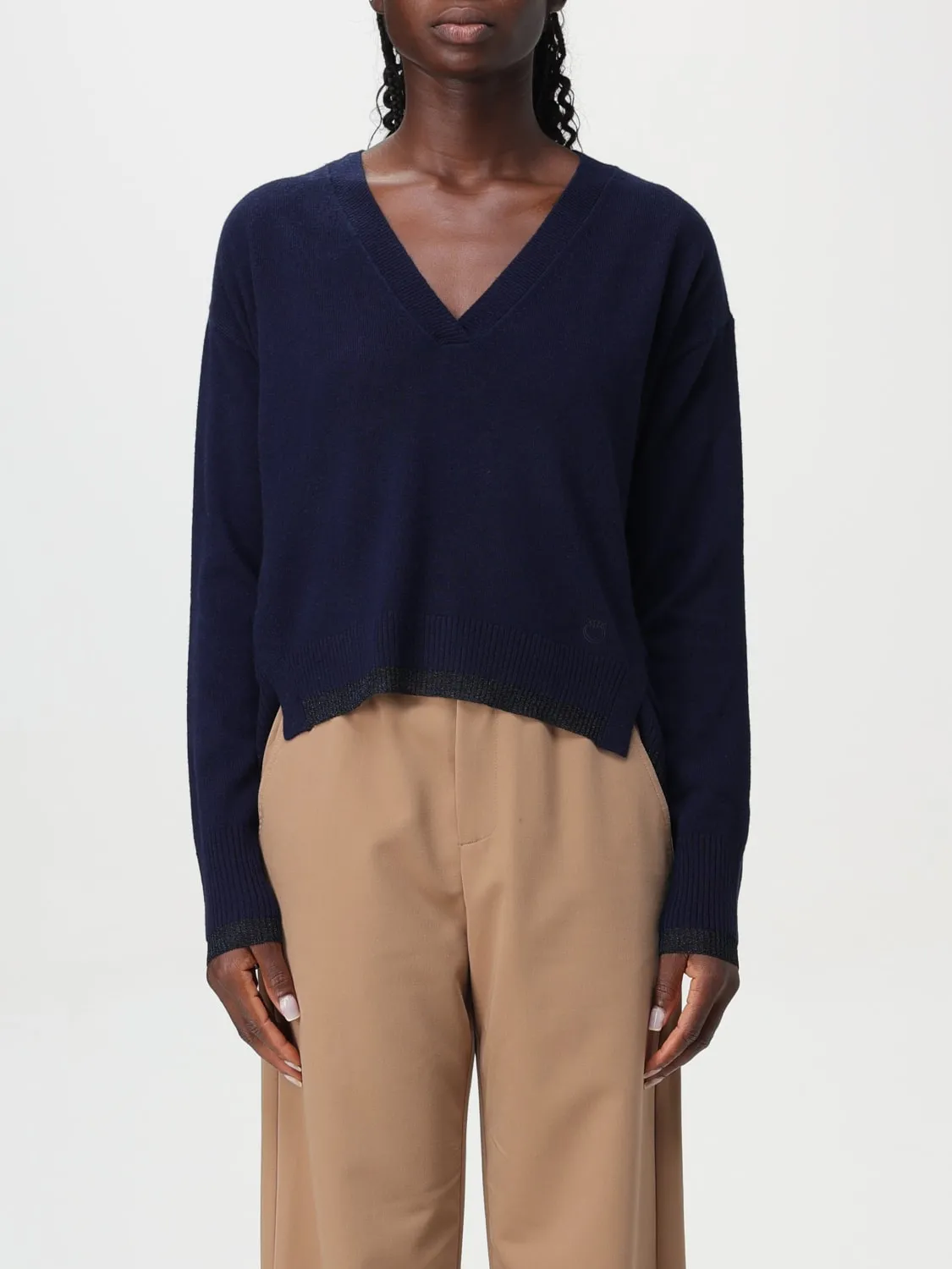 Maglia a v Pinko in lana e cashmere