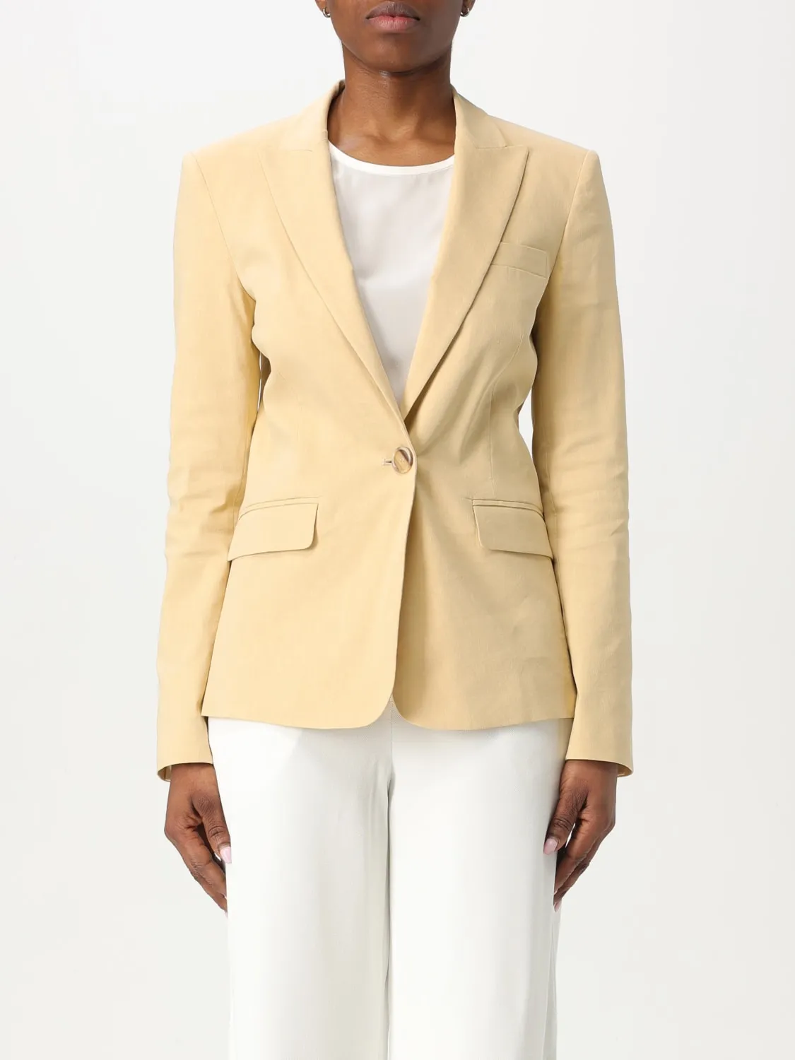 Blazer classico Pinko in lino e viscosa