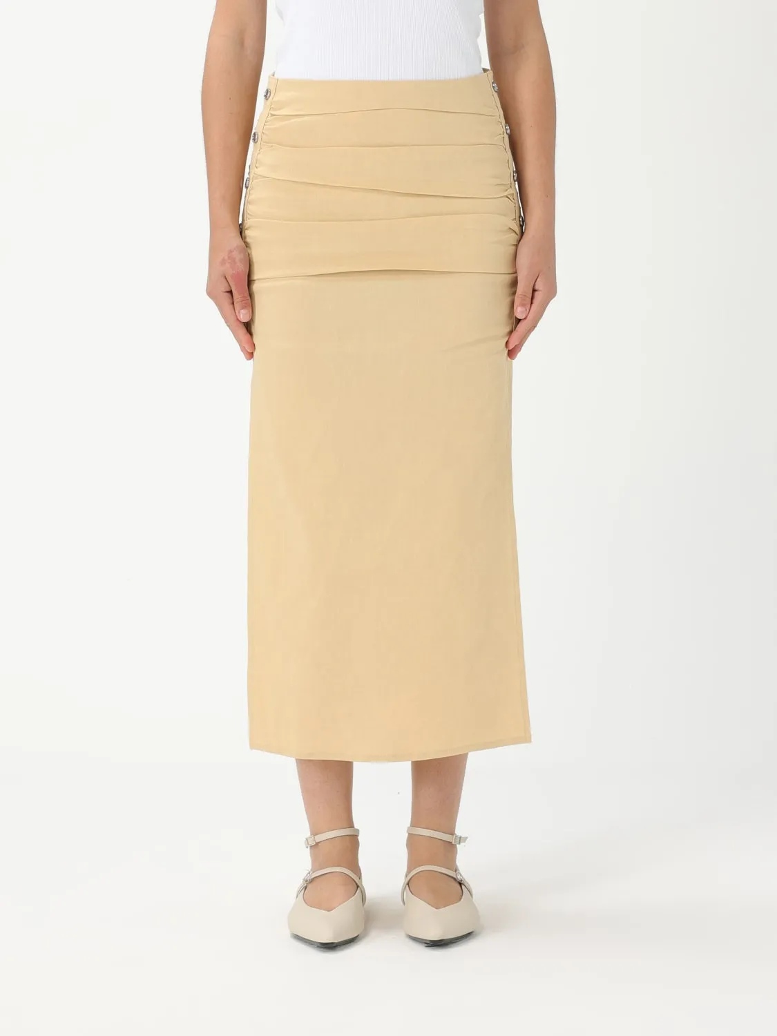 Gonna drappeggiata Pinko in misto lino