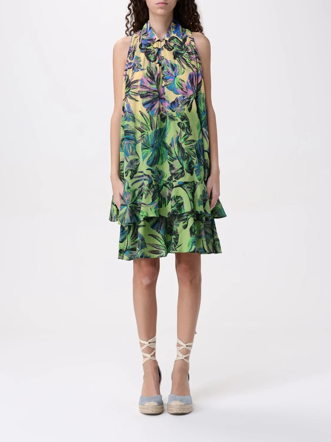 Abito Pinko in mussola di cotone stampato