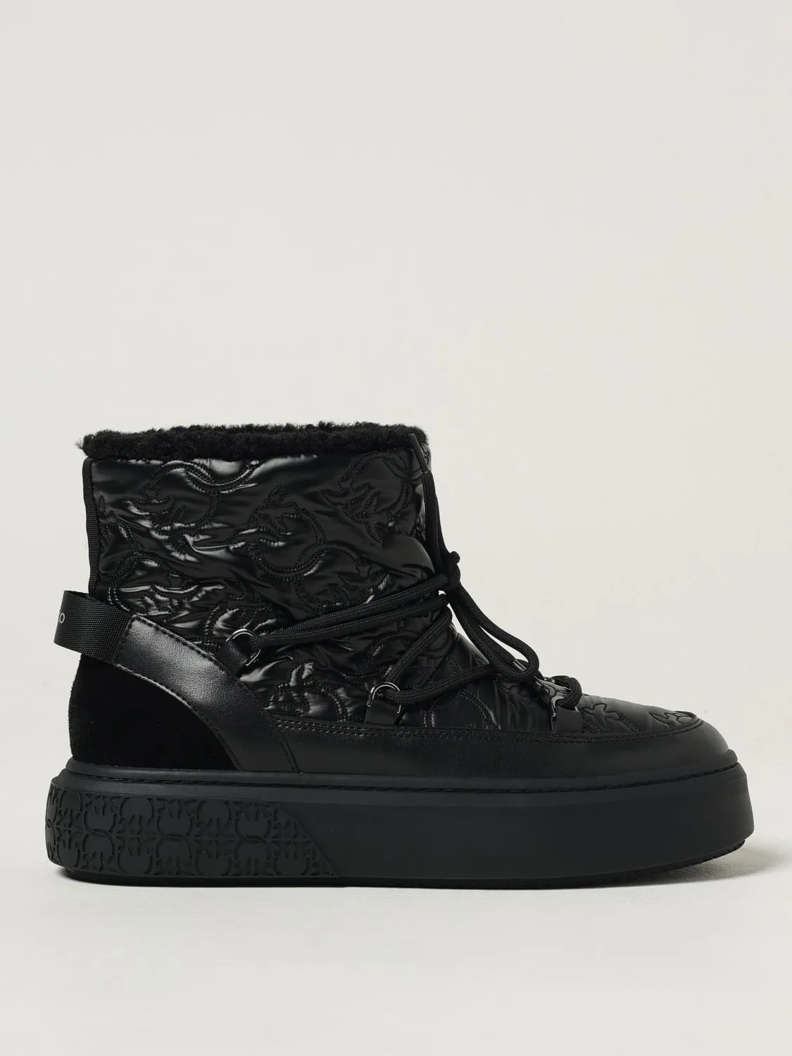 Stivaletto Pinko in nylon trapuntato e pelle