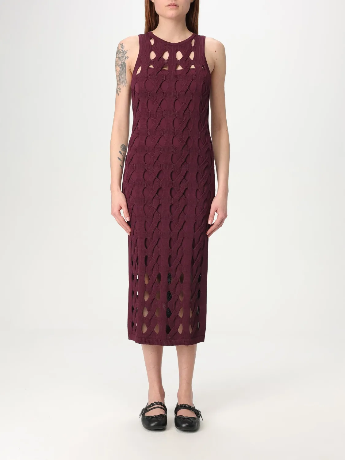 Abito Pinko in misto viscosa traforata