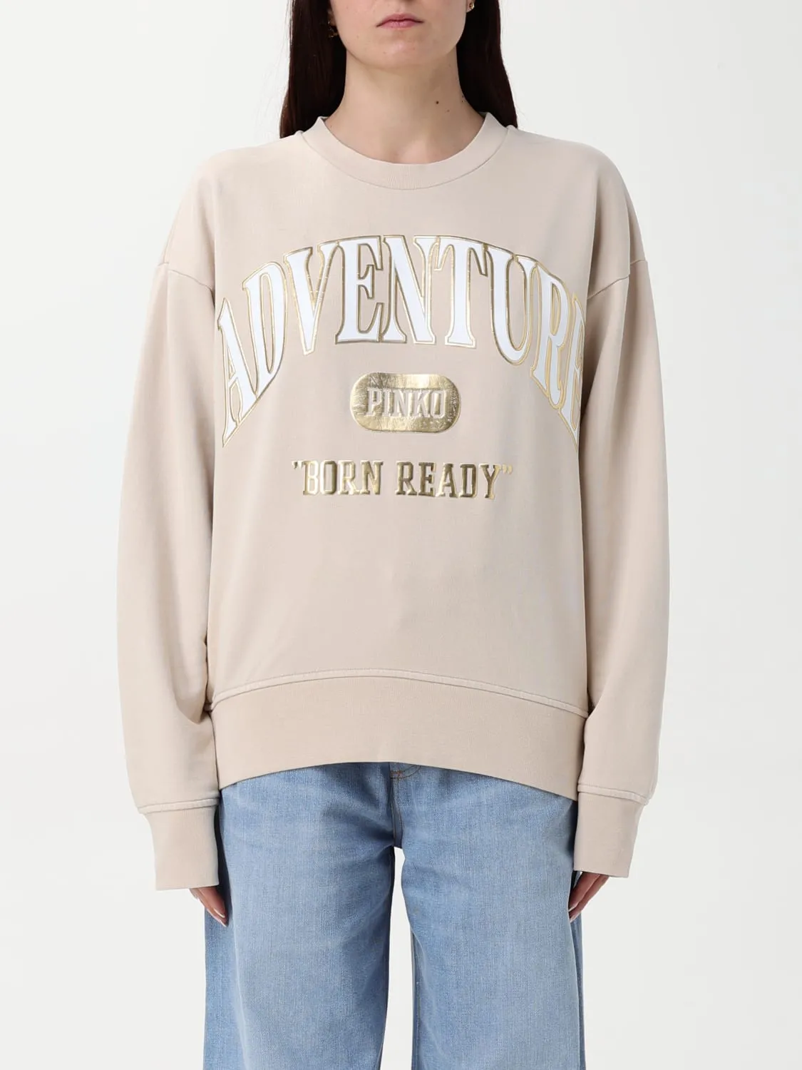Felpa a girocollo stampata Pinko