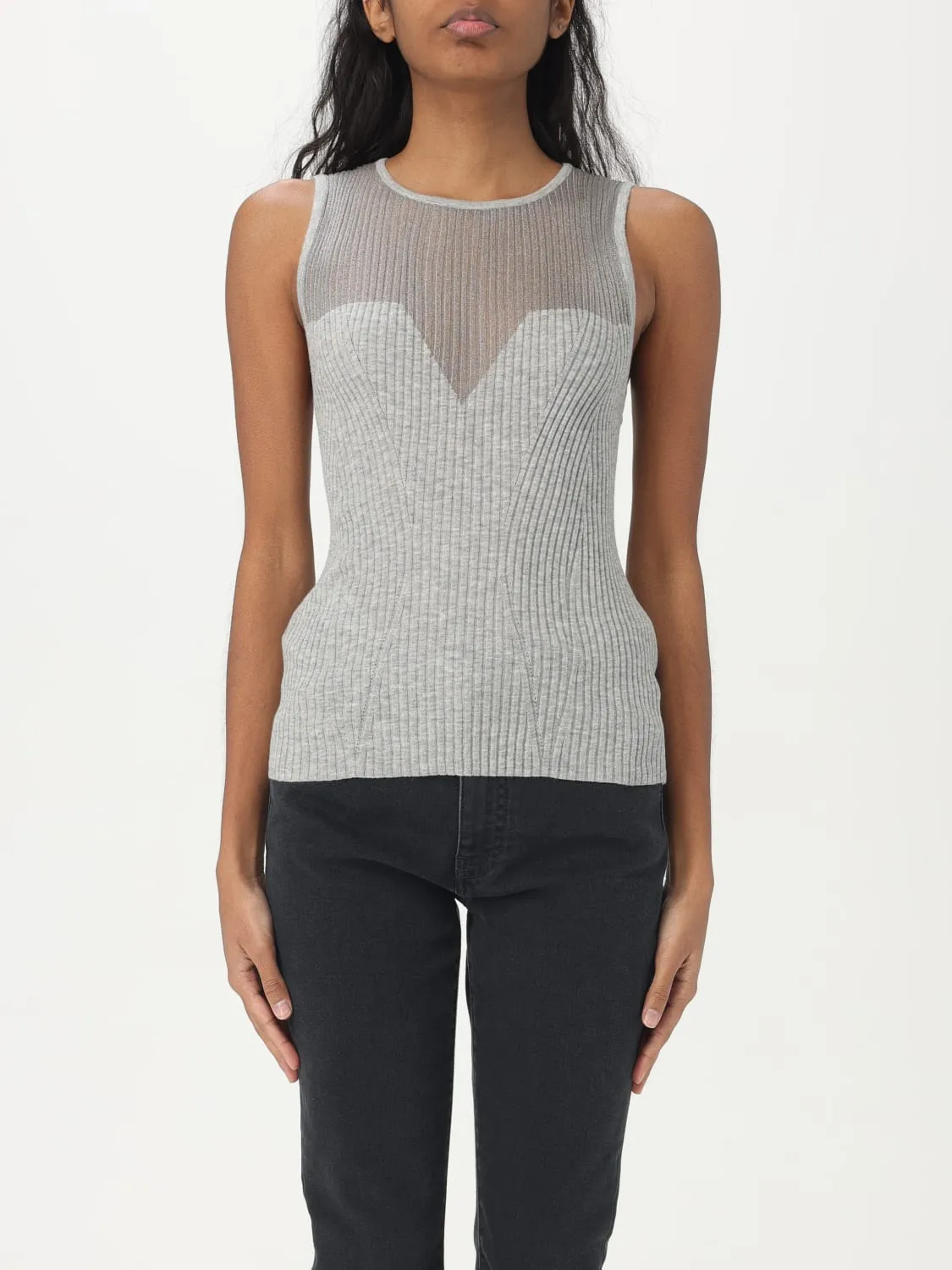 Top Pinko in maglia di misto lana