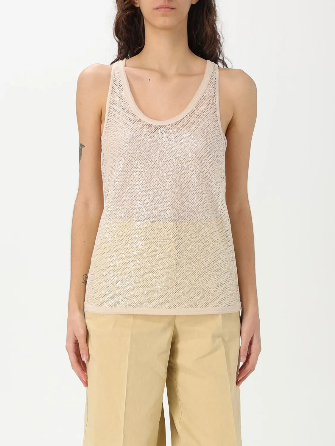 Canotta con paillettes Pinko