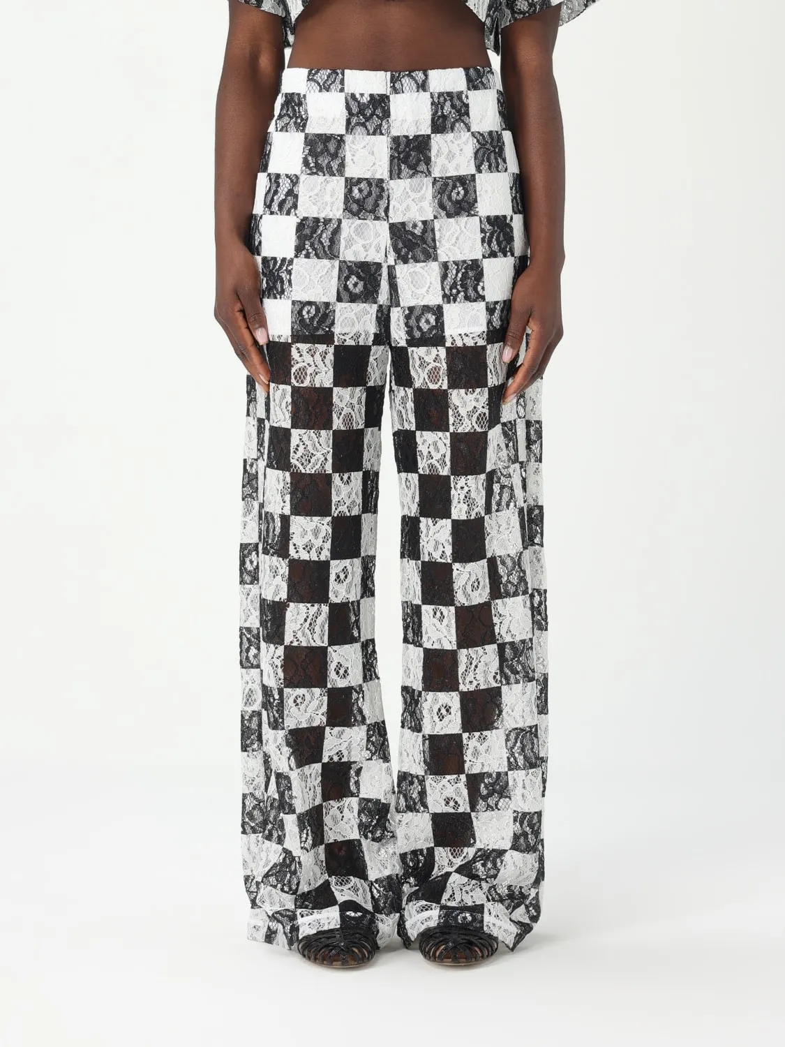 Pantalone Pinko in pizzo check