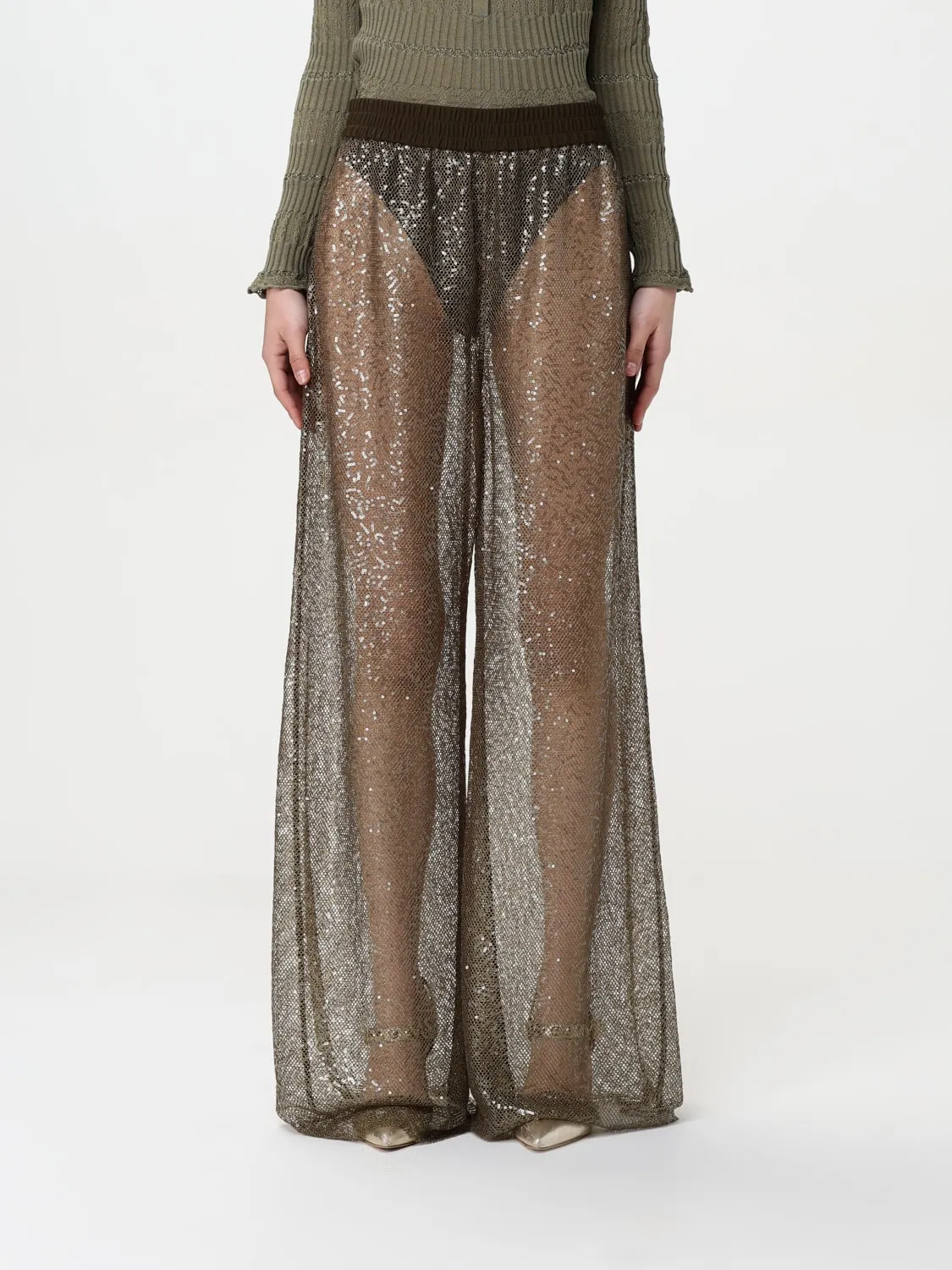 Pantalone Pinko in nylon e paillettes