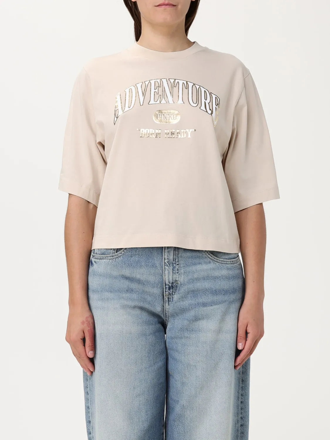 T-shirt stampata Pinko in cotone