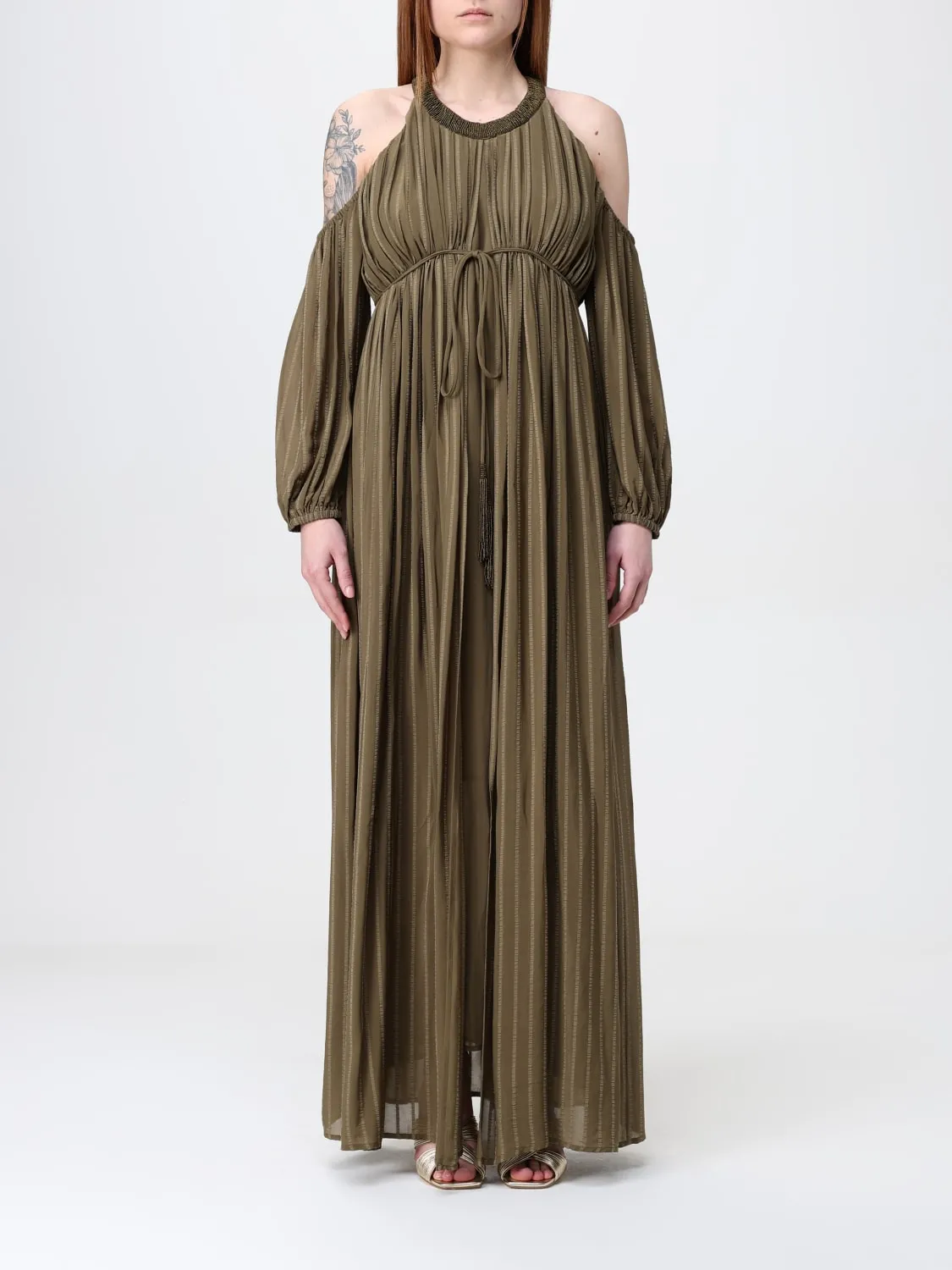 Abito Pinko in viscosa plissettata