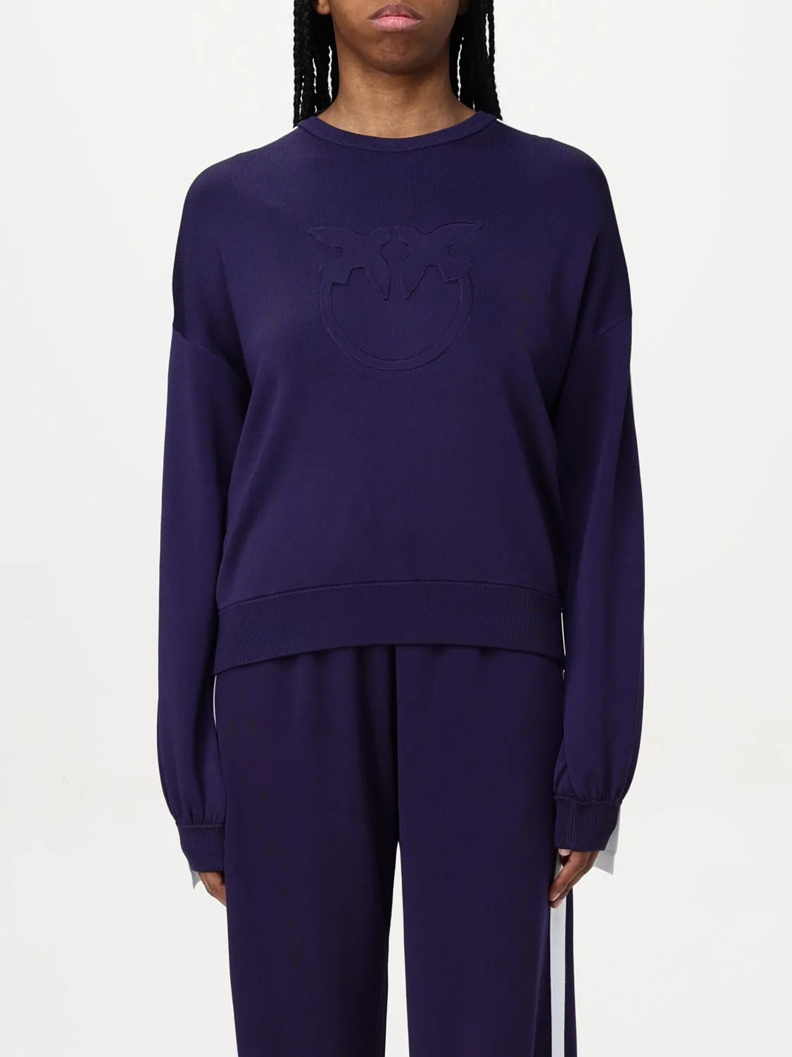 Maglia a girocollo con logo Love Birds Pinko