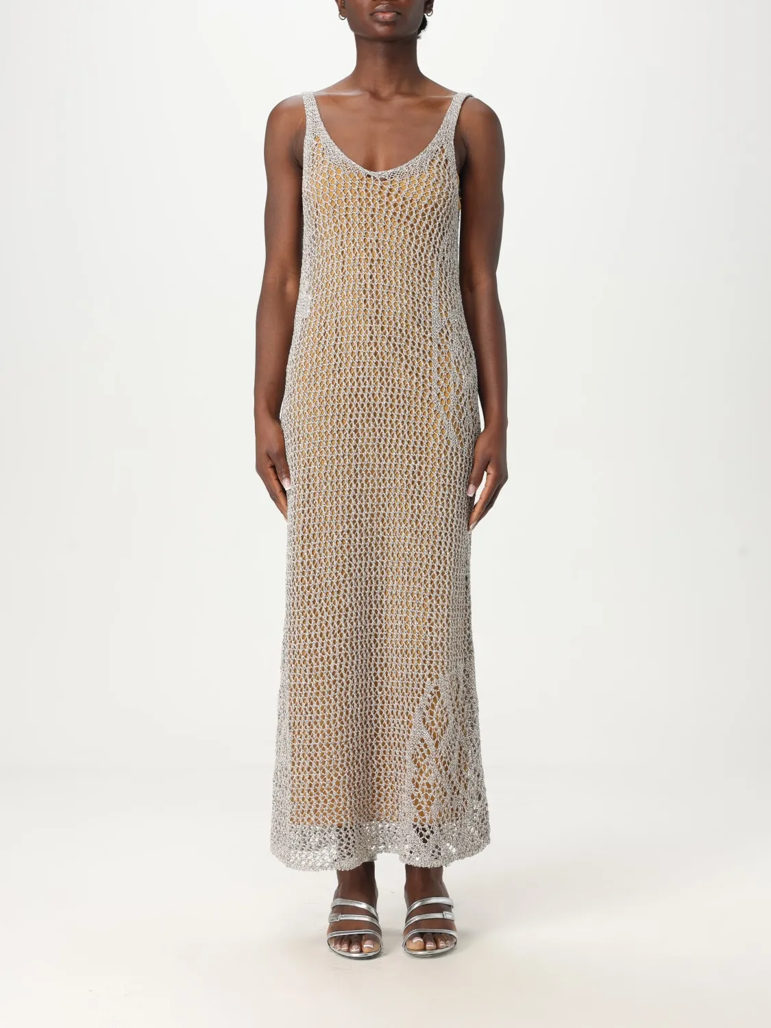 Abito Pinko in lurex a rete