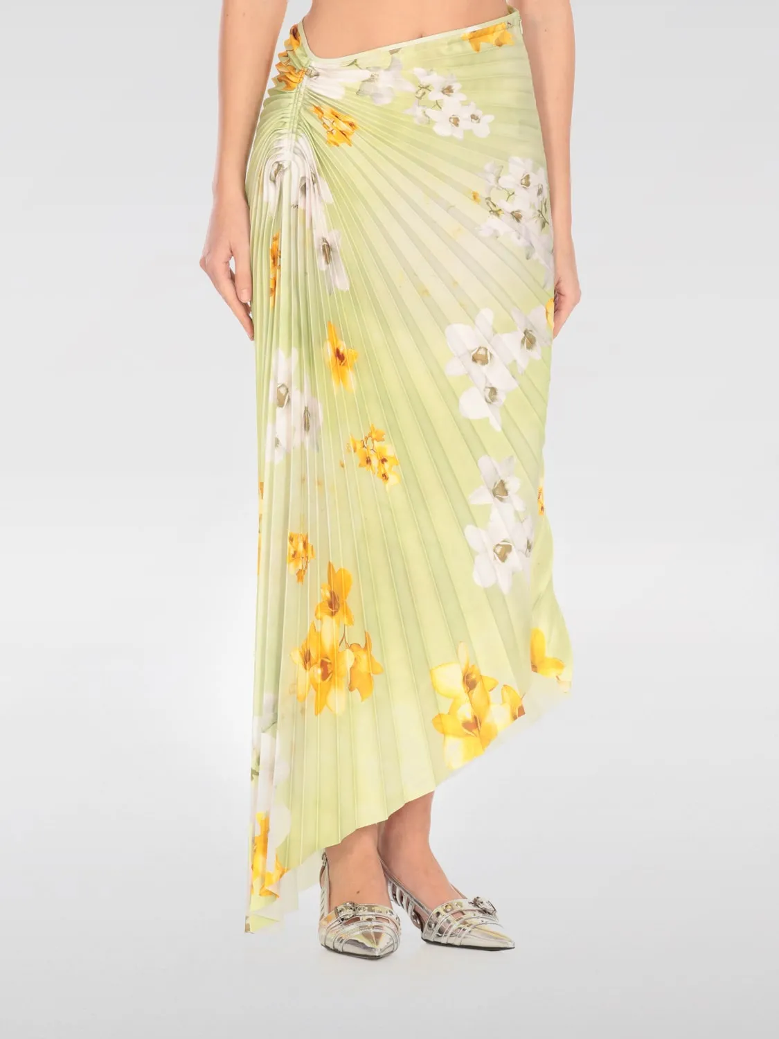 Gonna plissettata a fantasia floreale Pinko