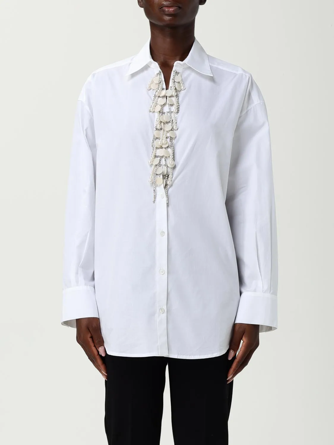 Camicia Pinko in cotone con applicazioni