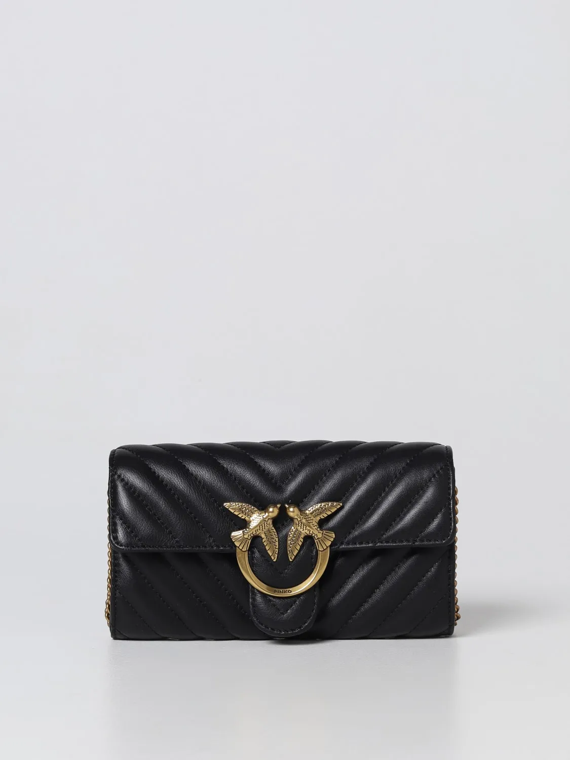 Borsa wallet Love One Pinko in nappa trapuntata chevron