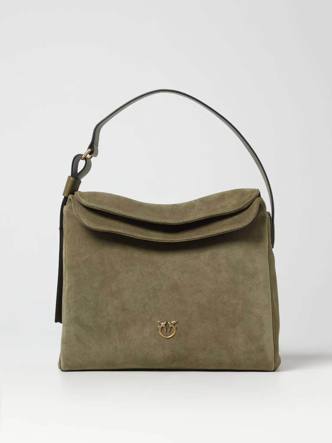 Borsa Leaf Pinko in suede