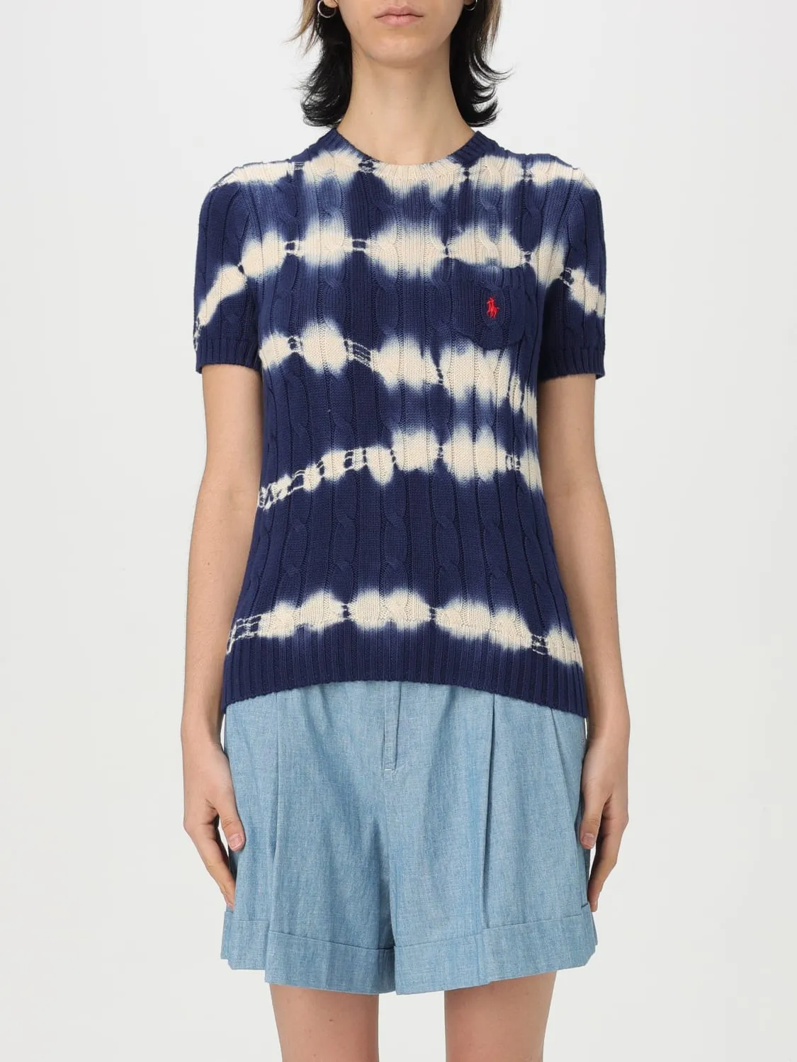 T-shirt tie-dye a girocollo con logo Polo Ralph Lauren