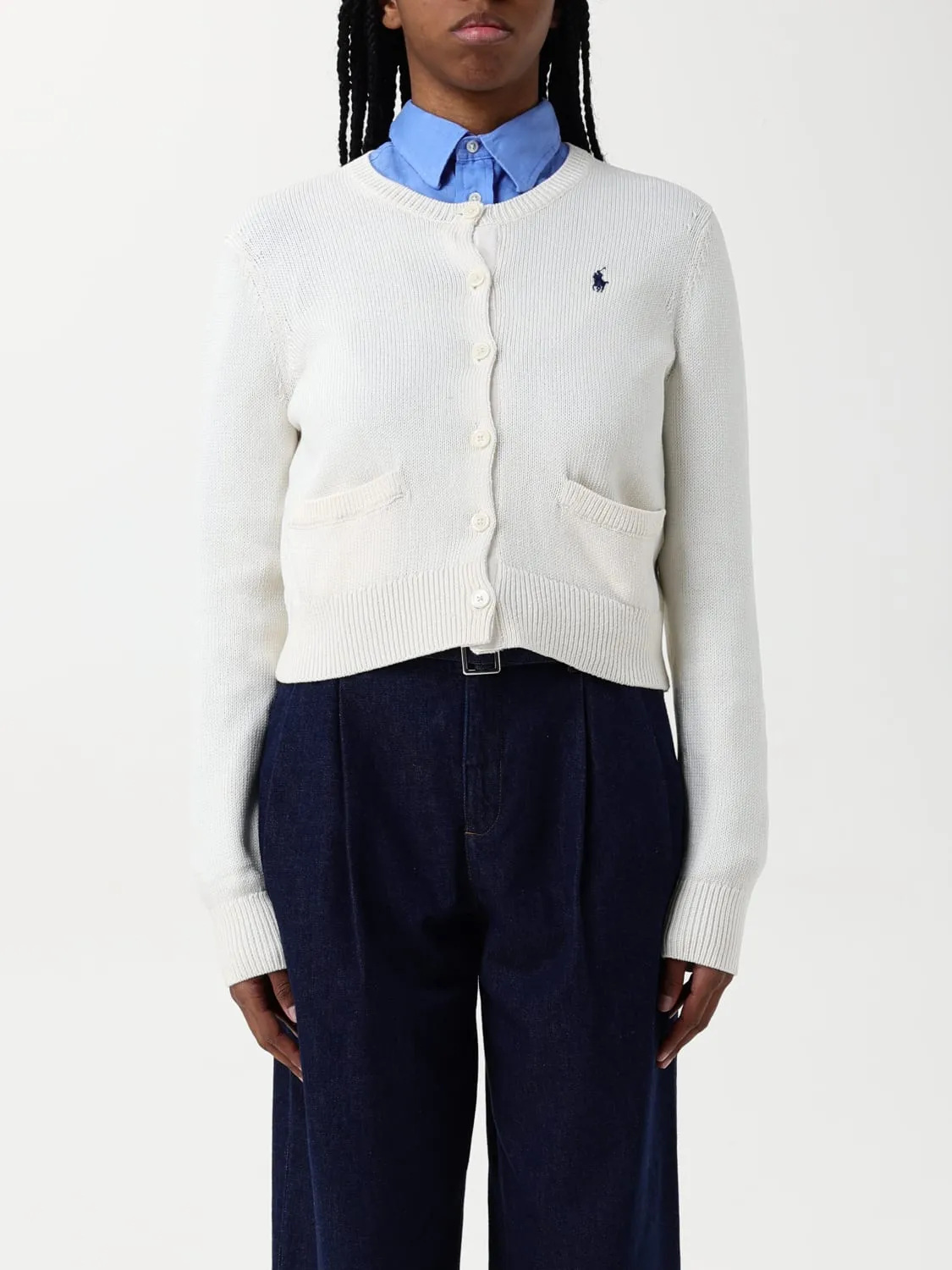 Cardigan a girocollo Polo Ralph Lauren in cotone