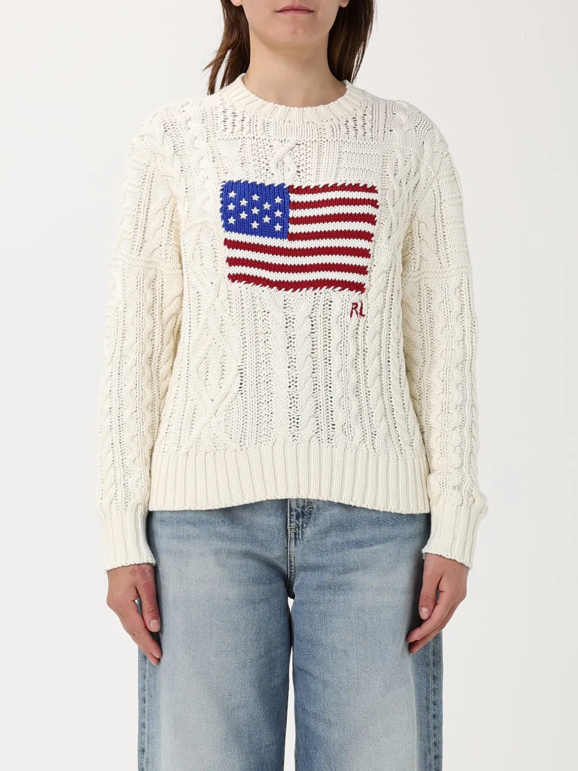 Maglia a girocollo con bandiera Polo Ralph Lauren