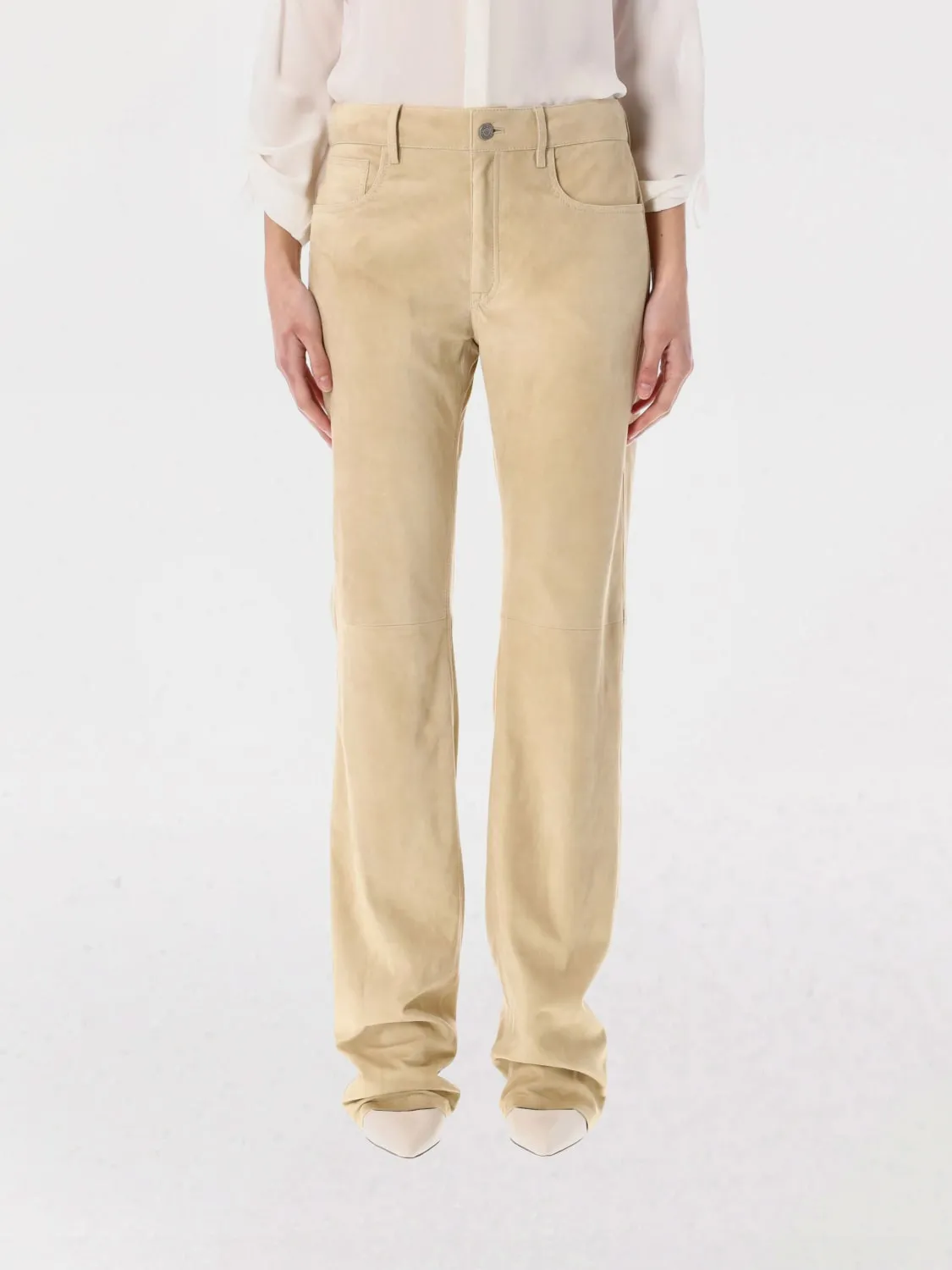 Pantalone Polo Ralph Lauren in pelle scamosciata