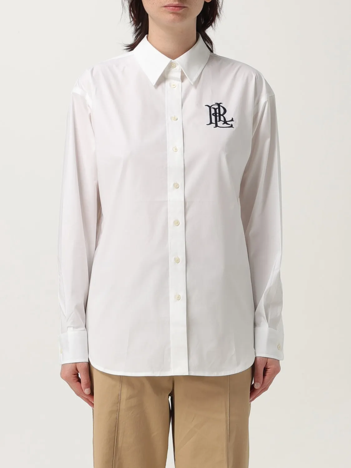 Camicia in cotone con monogramma Polo Ralph Lauren