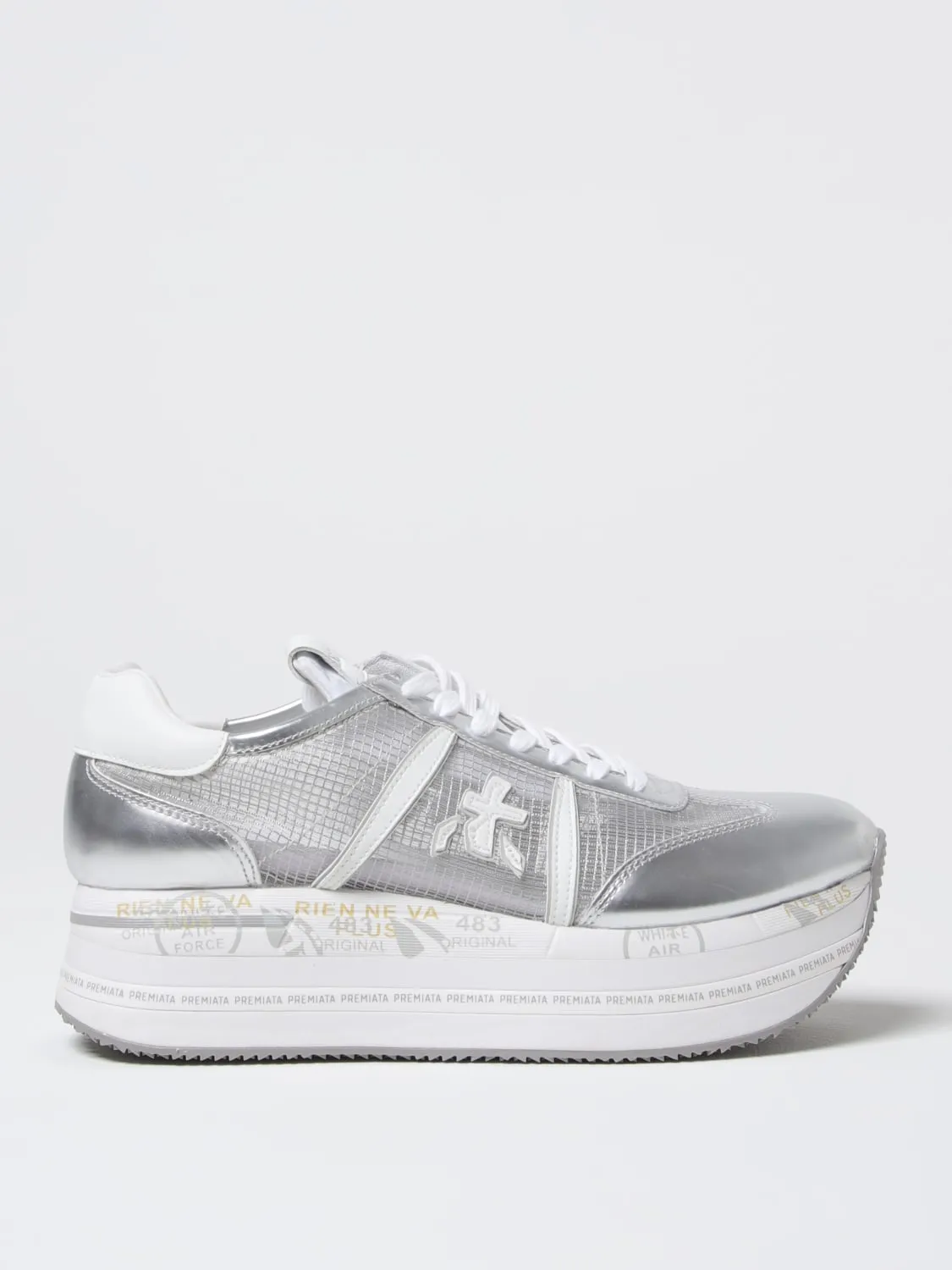 Sneakers Beth Premiata in pelle laminata e nylon