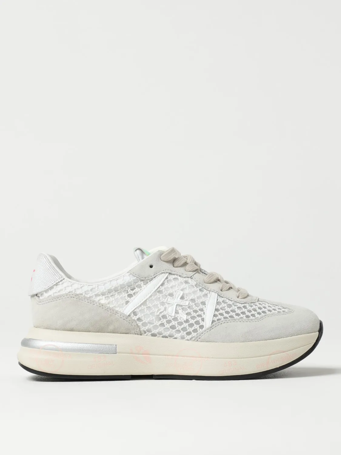 Sneakers Mased Premiata in camoscio e nylon traforato