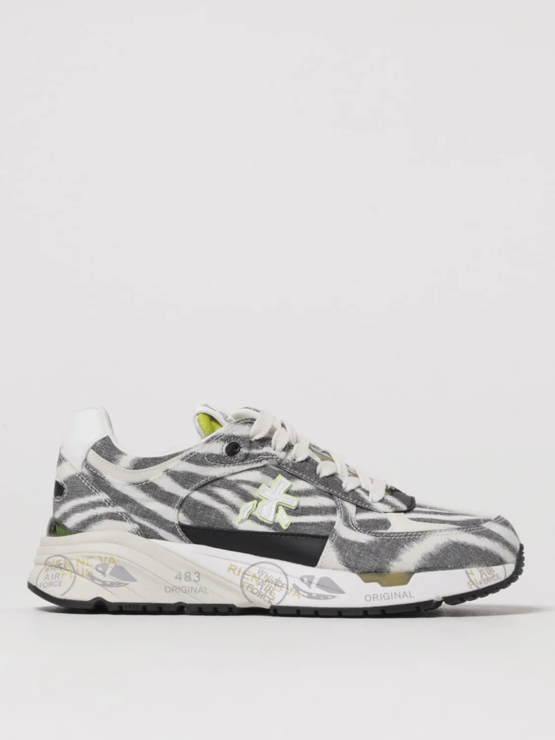 Sneakers Mased Premiata in canvas stampa animalier
