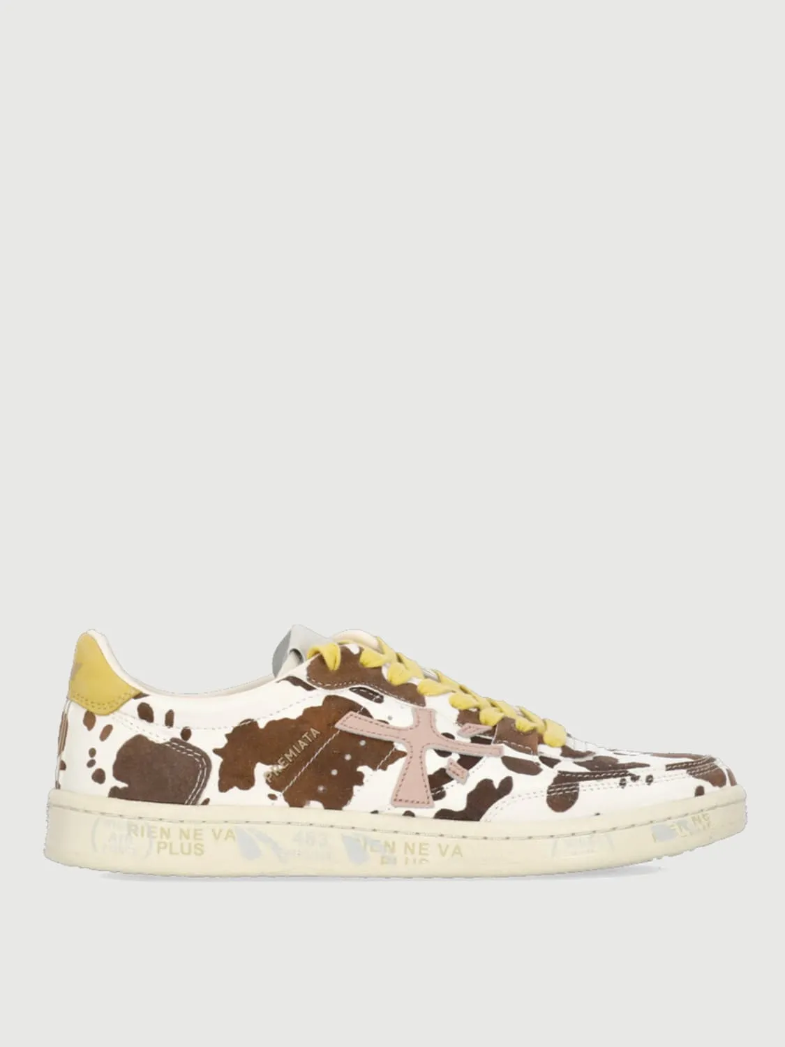 Sneakers Basket Clad Premiata in pelle stampa muccata