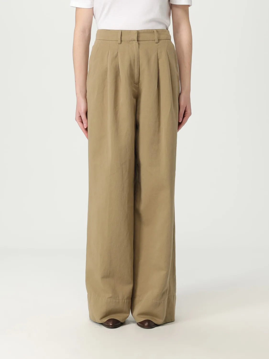 Pantalone classico PT Torino in cotone e lino