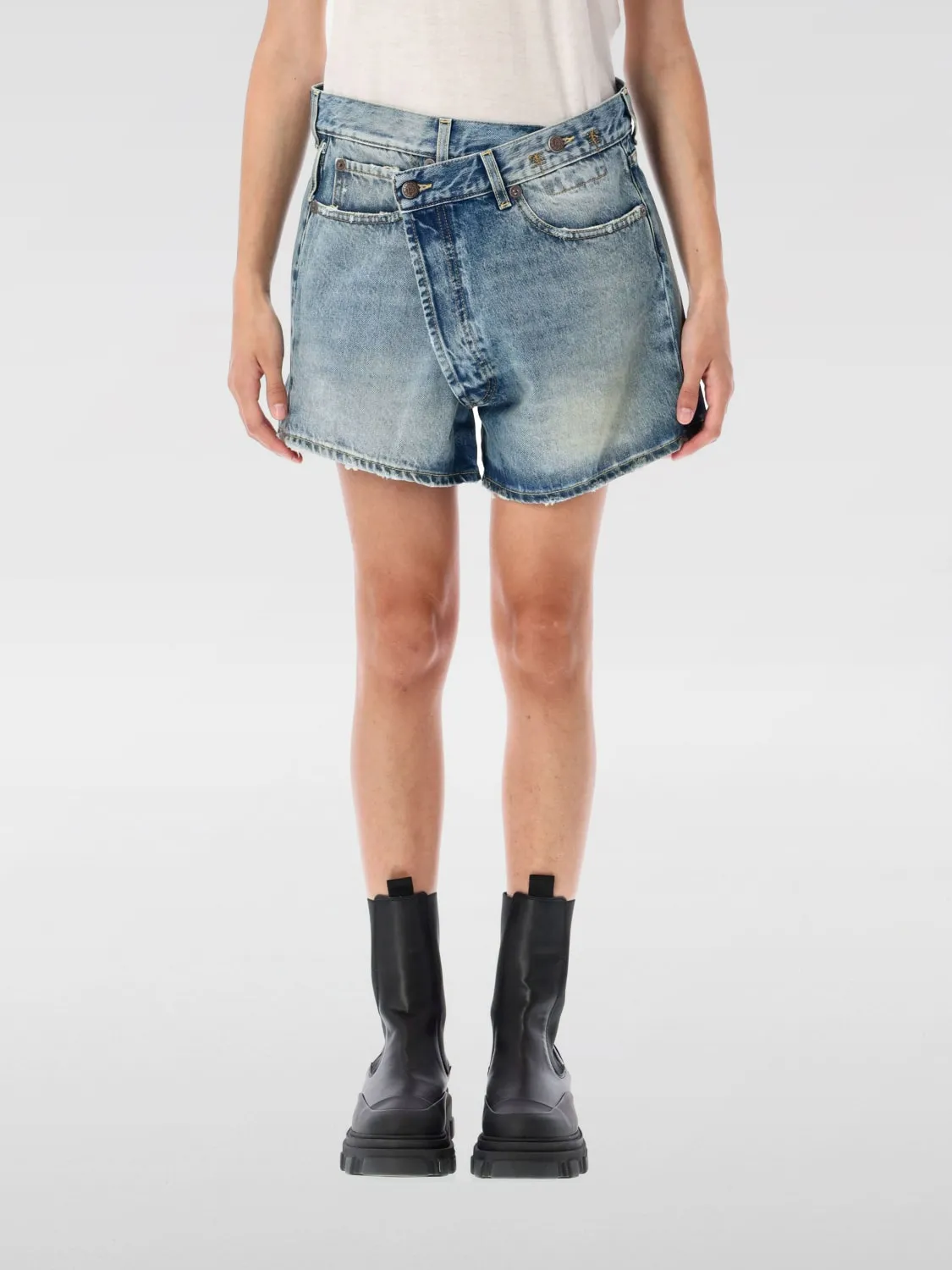 Pantaloncino R13 in denim di cotone