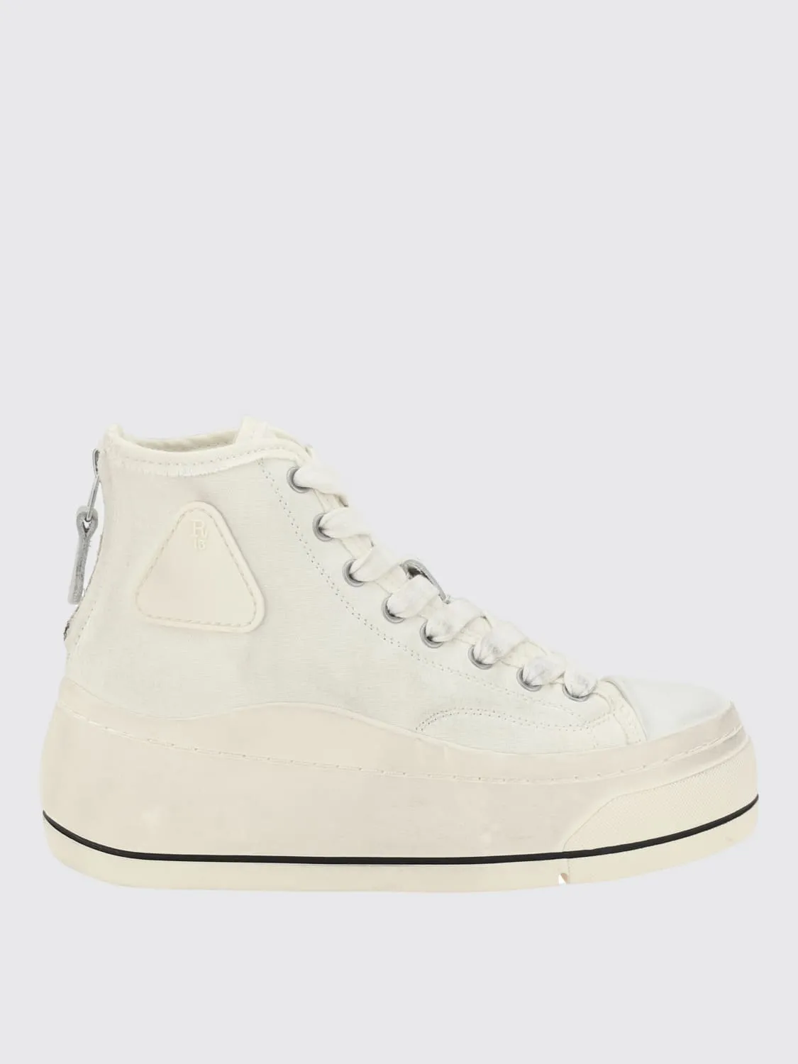 Sneakers R13 in canvas di cotone effetto used