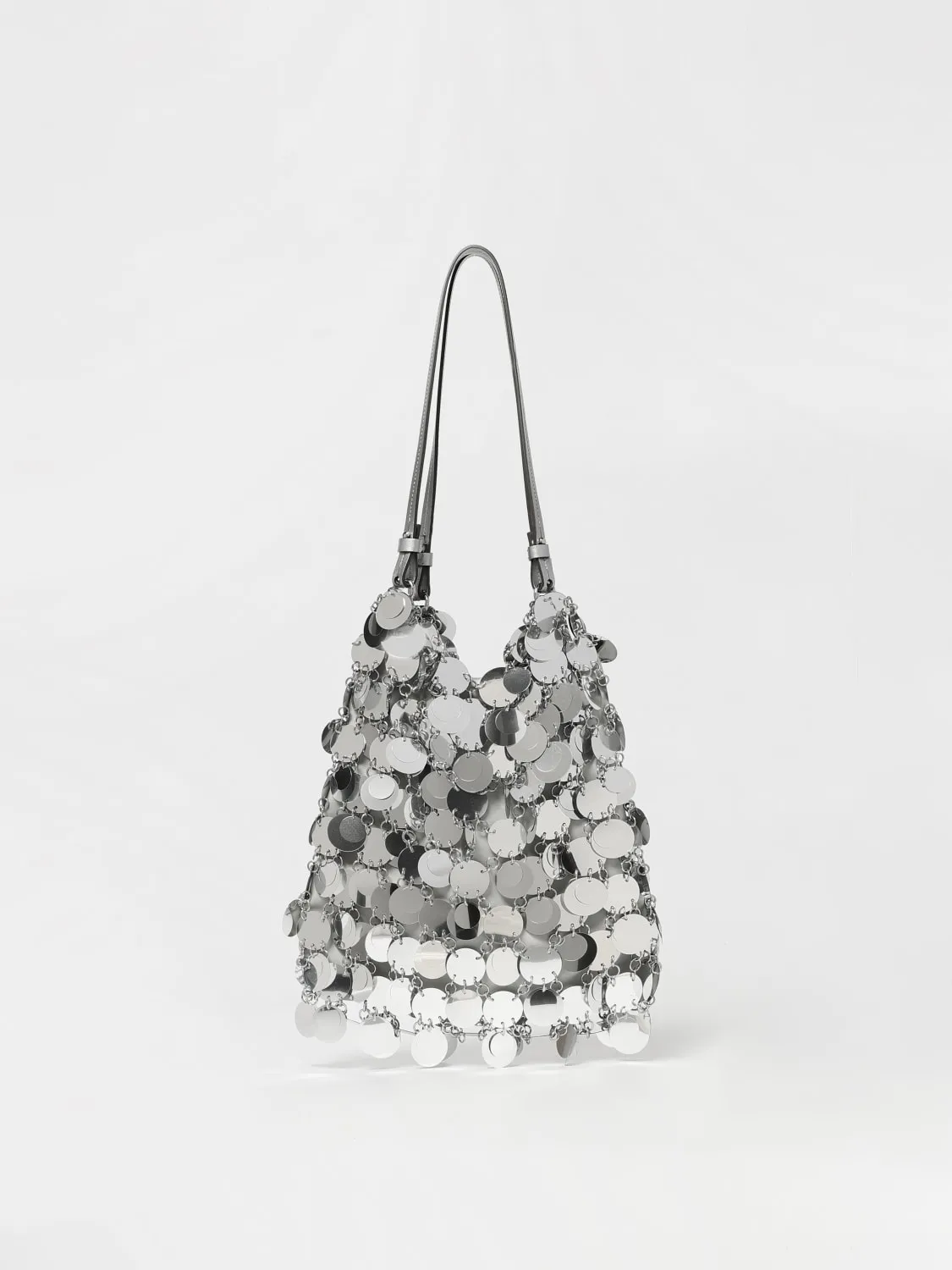 Borsa Squinned Rabanne in nylon con paillettes