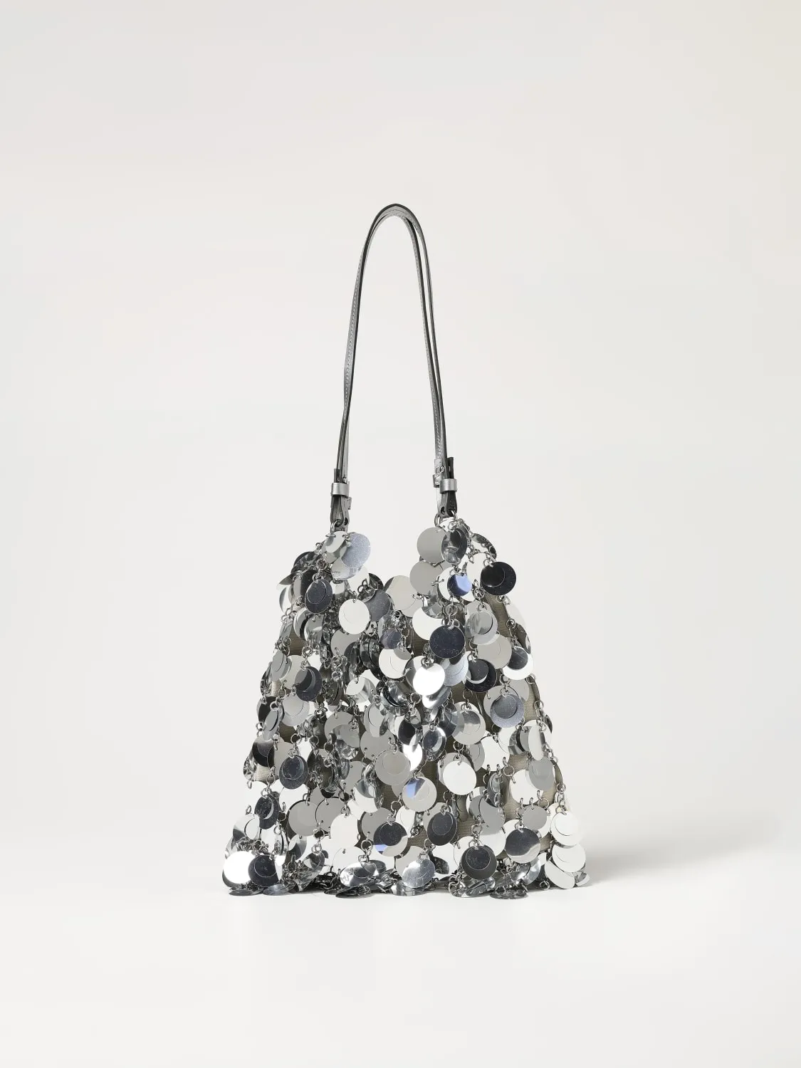 Borsa Sparkle Rabanne in paillettes