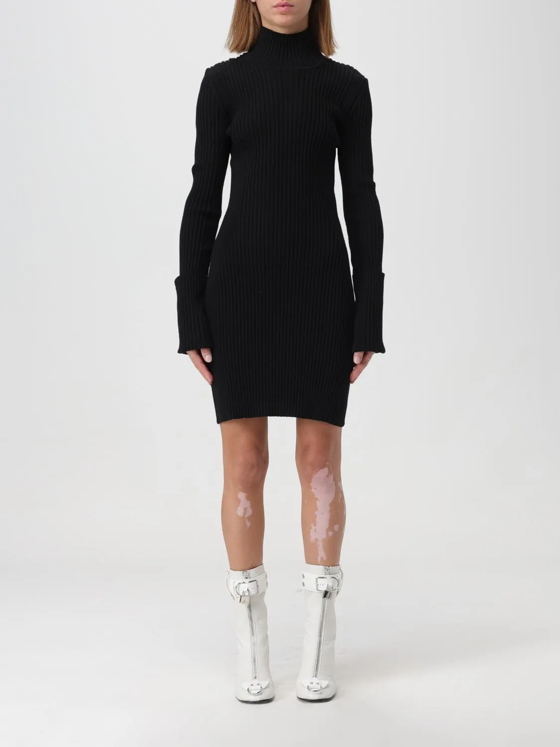 Abito Rabanne in misto lana stretch