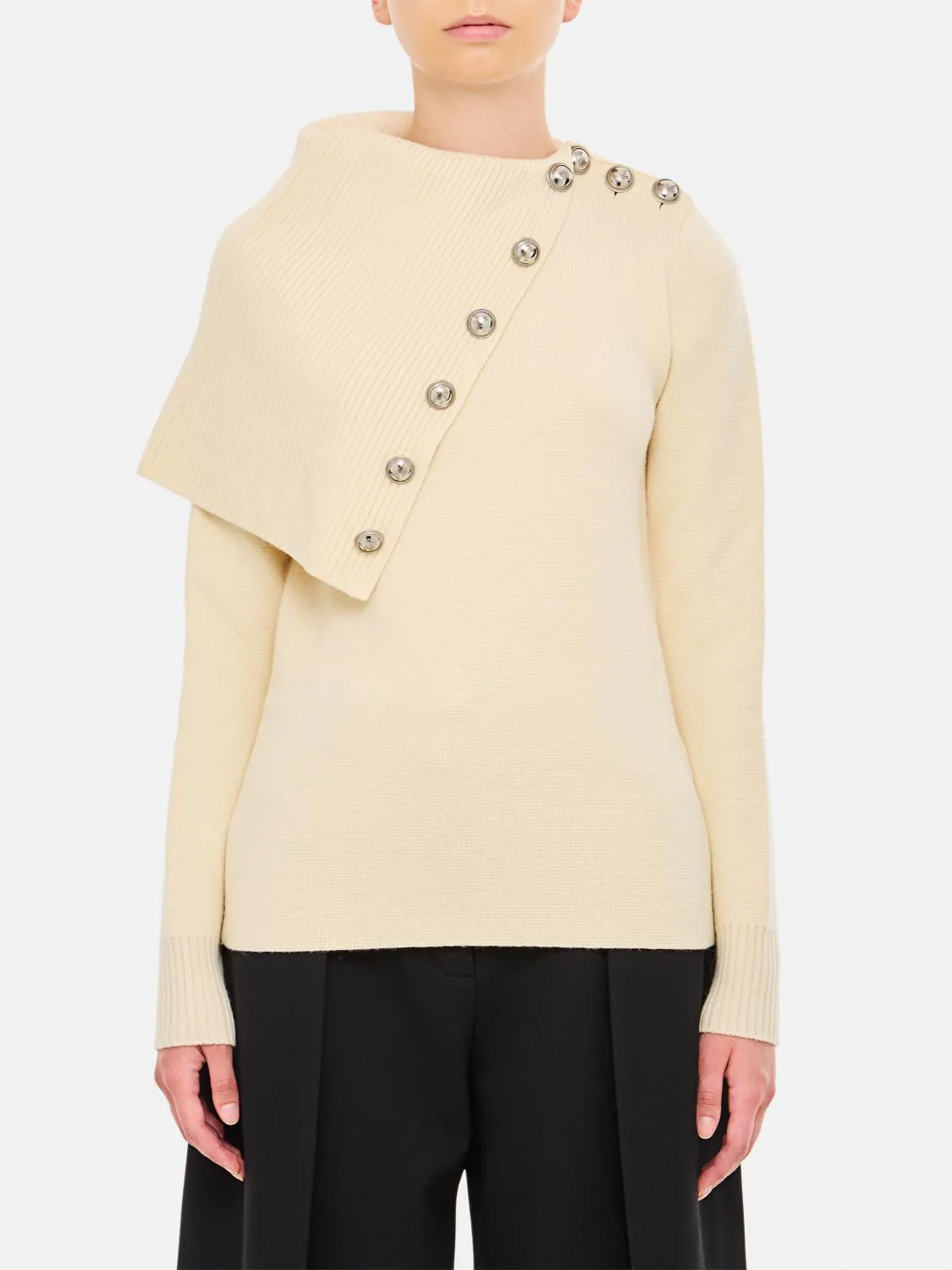 Maglia con maxi collo Rabanne