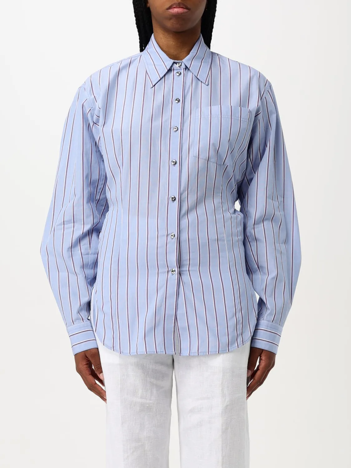 Camicia Rabanne in cotone a righe