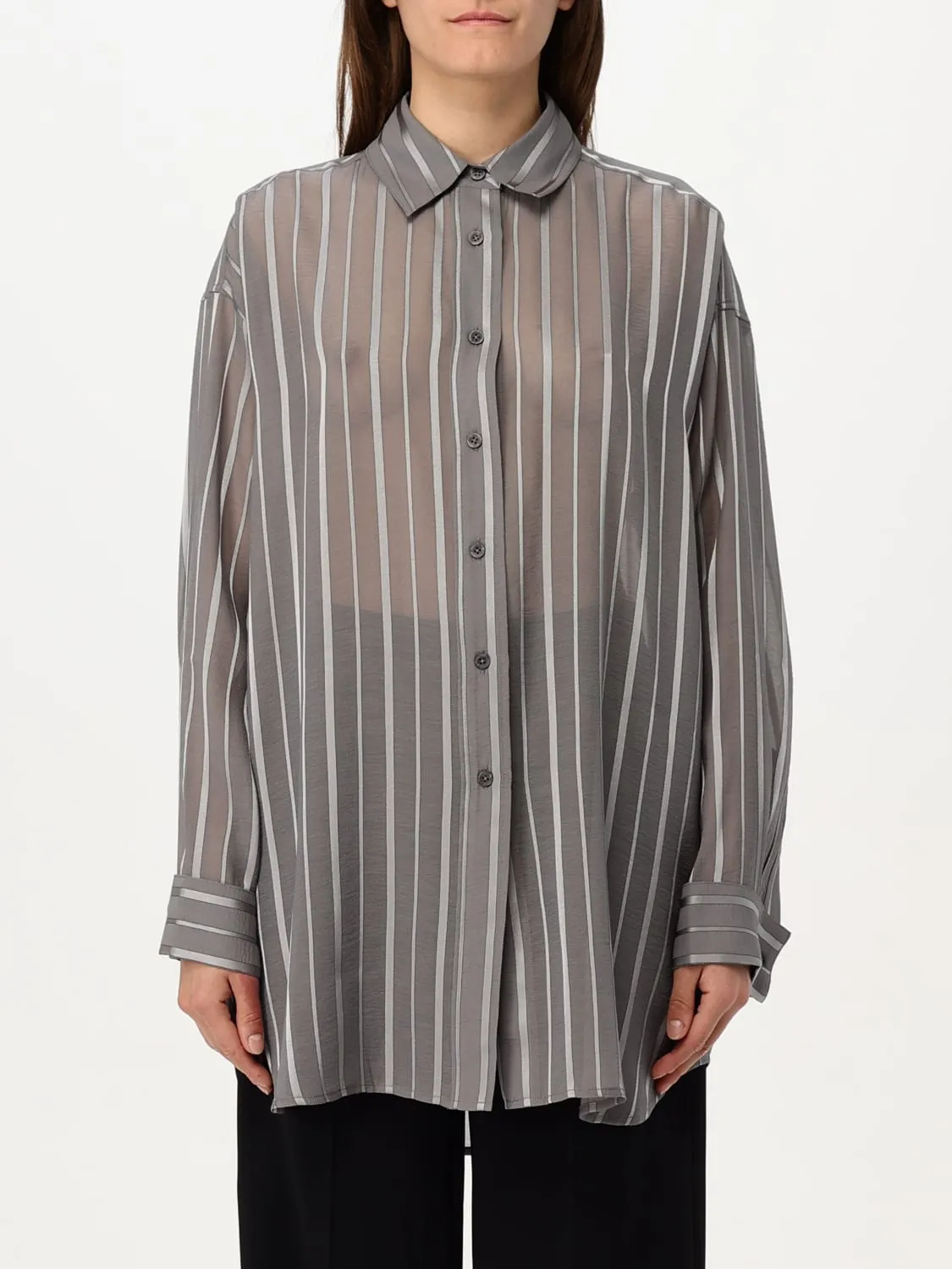 Camicia Remain in misto viscosa a righe