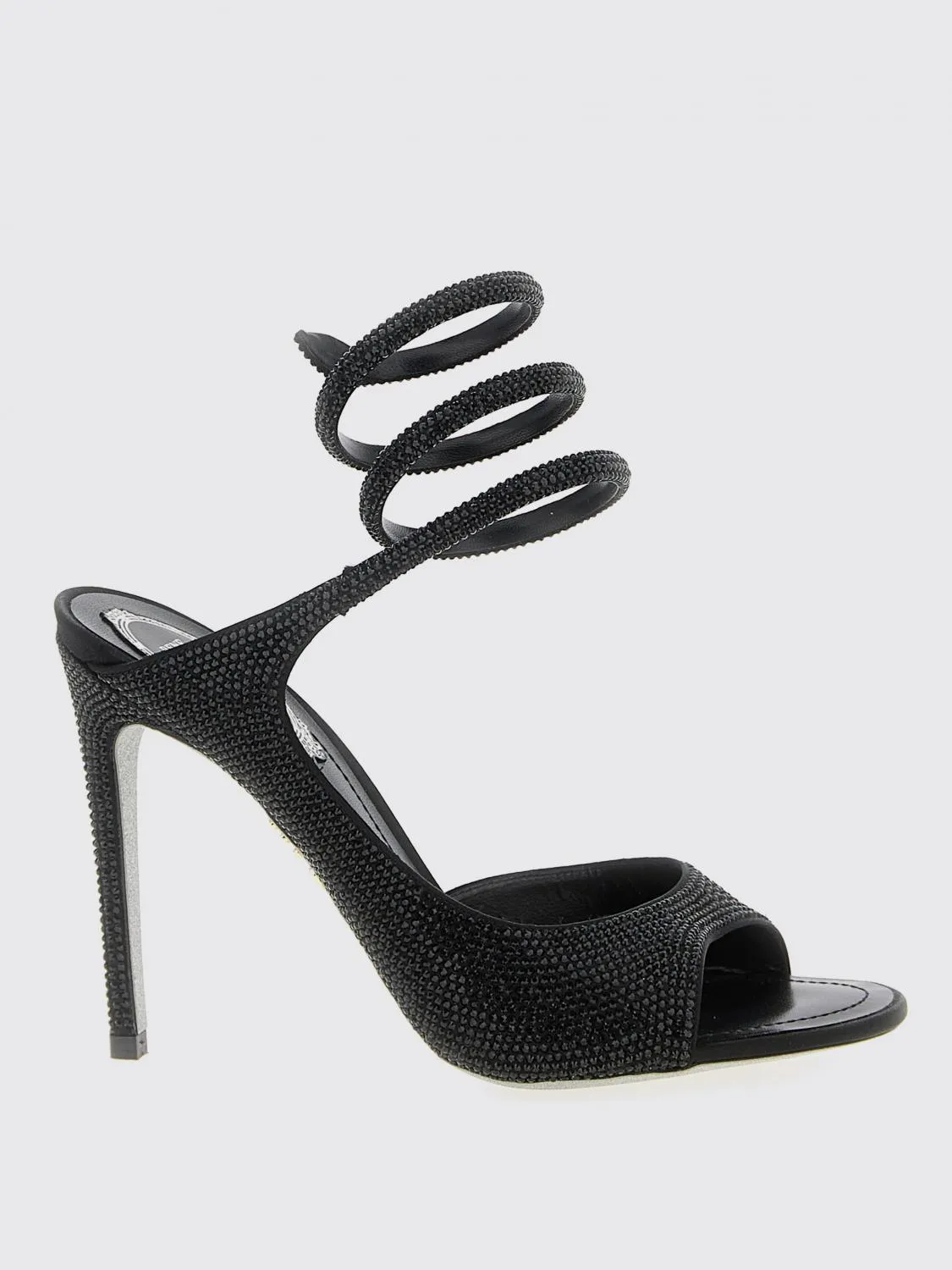 Sandalo Audrey Rene Caovilla in raso con strass all over