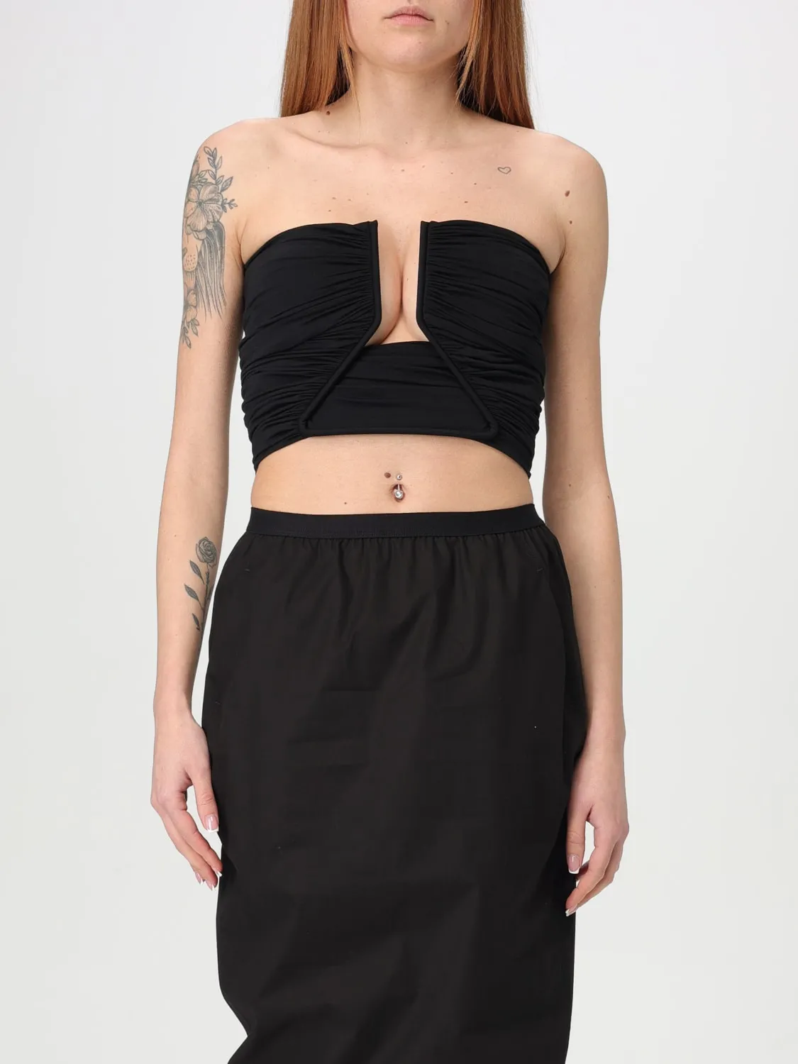 Top a fascia Rick Owens in nylon stretch