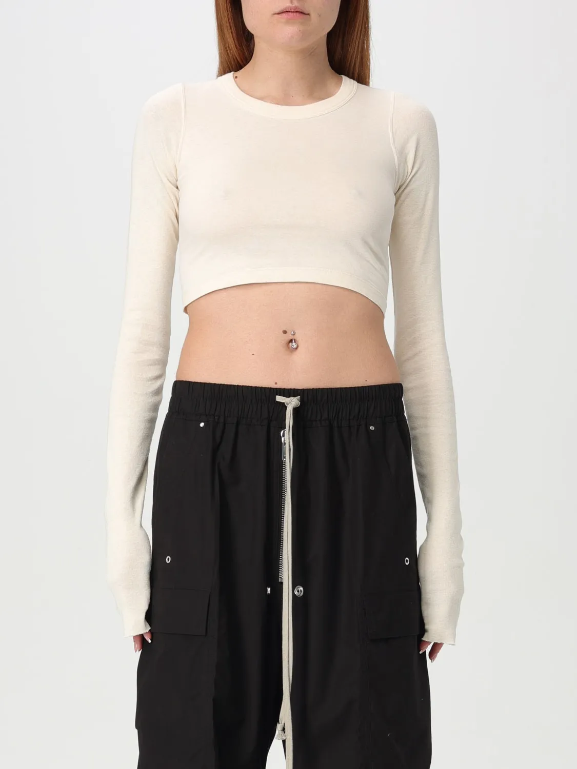 T-shirt crop in cotone Rick Owens