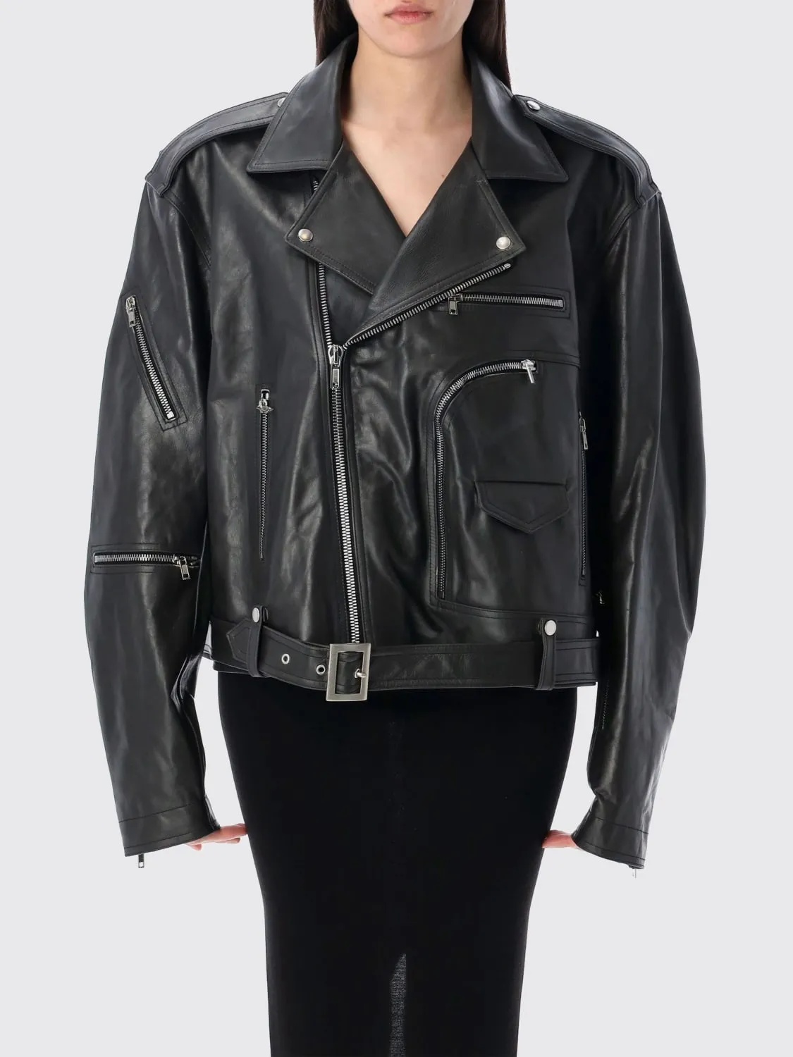 Chiodo over di pelle Rick Owens