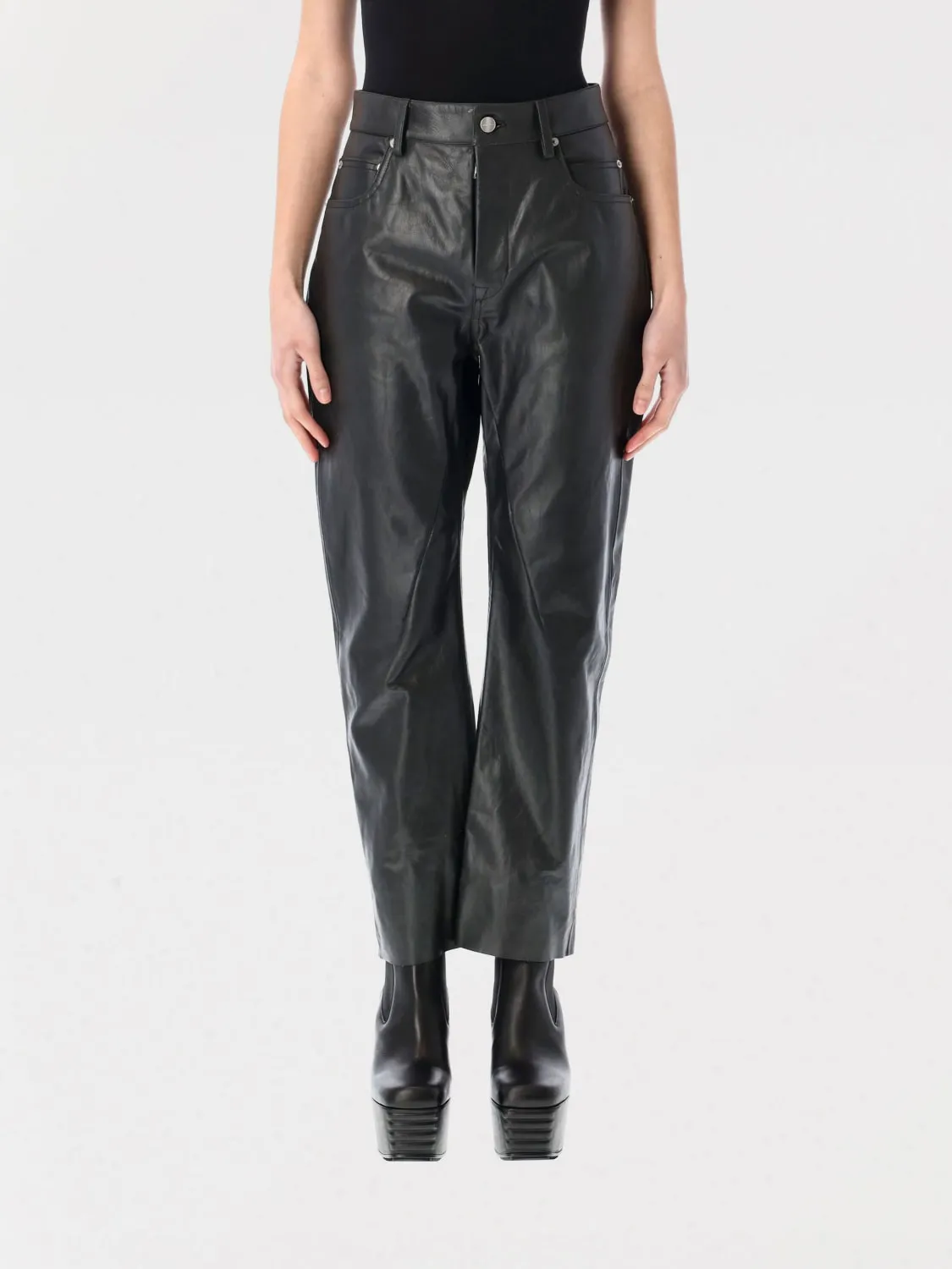 Pantalone Rick Owens in pelle